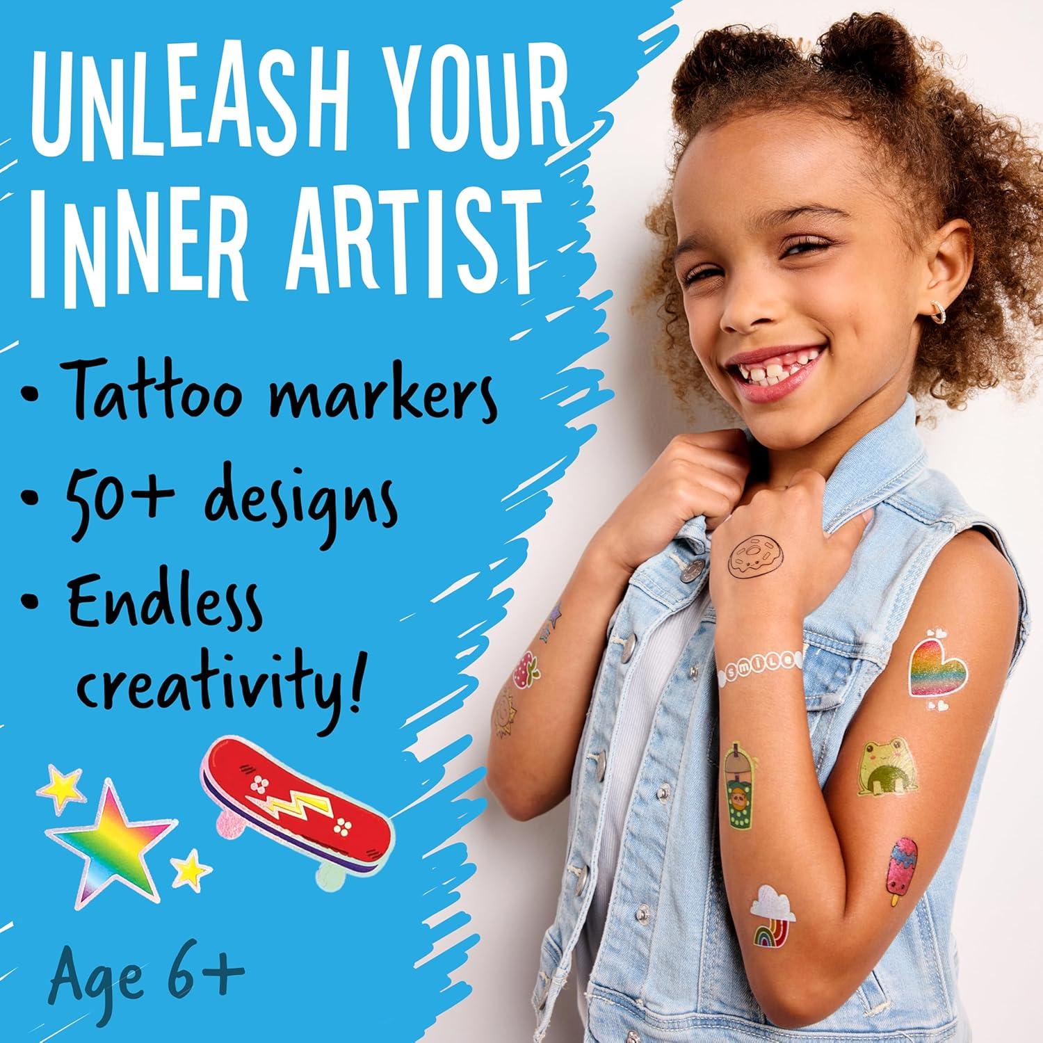 Kit de Tatuajes Temporales Creativity for Kids - 8 Marcadores DIY