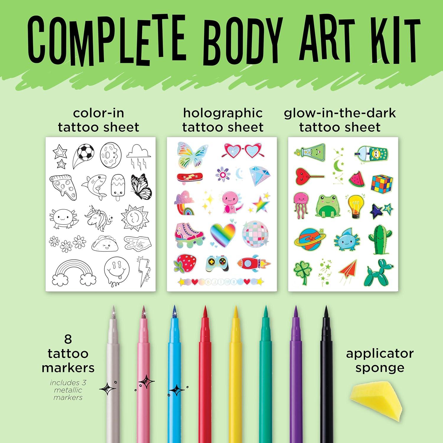 Kit de Tatuajes Temporales Creativity for Kids - 8 Marcadores DIY