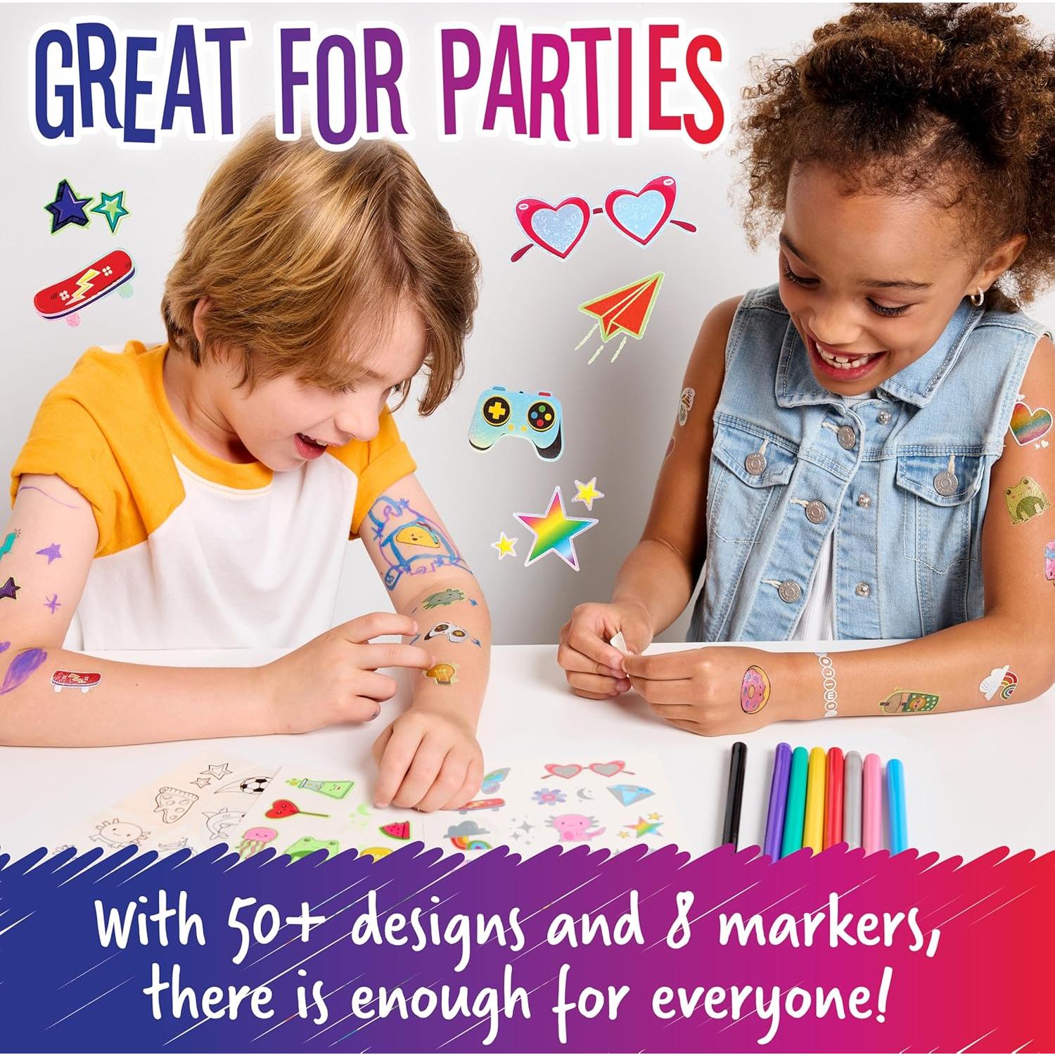 Kit de Tatuajes Temporales Creativity for Kids - 8 Marcadores DIY