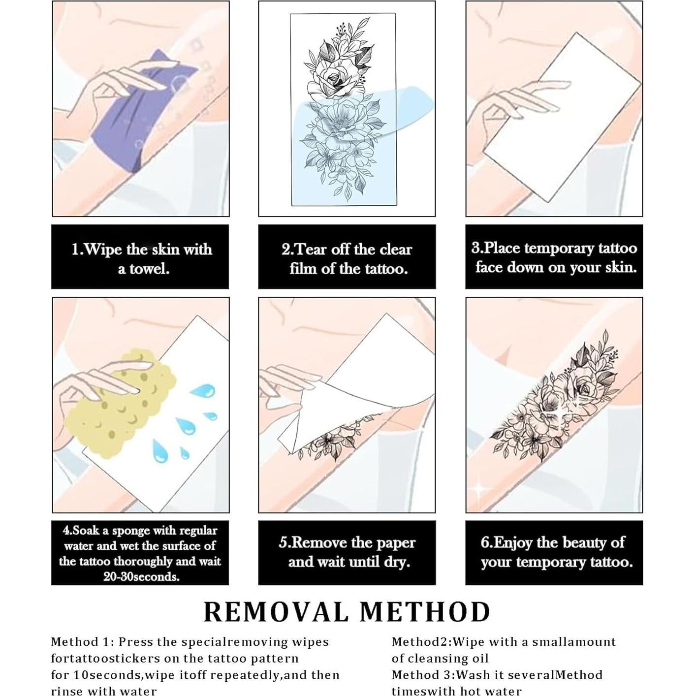 10 Hojas Tatuajes Temporales Vikingos VERKSTAD Impermeables