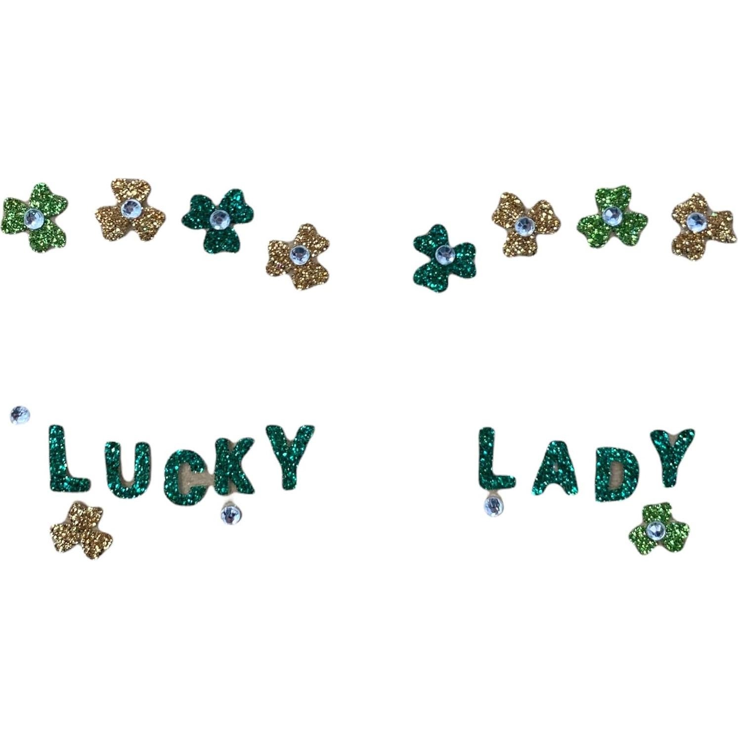 Conjunto de Pegatinas Faciales San Patricio Regent - 131 Gemas Brillantes