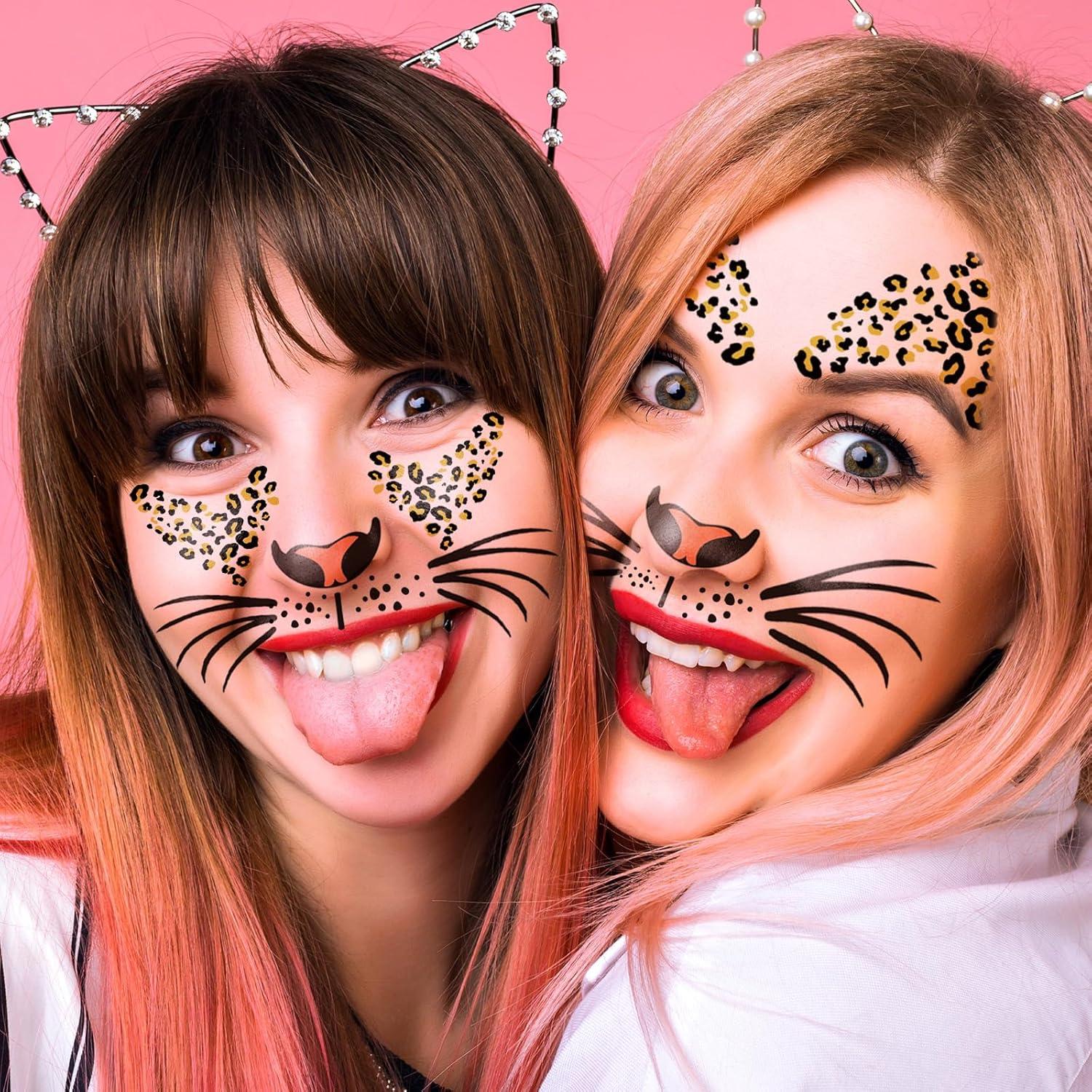 Tatuajes Temporales de Leopardo KOTBS - 6 Piezas Realistas