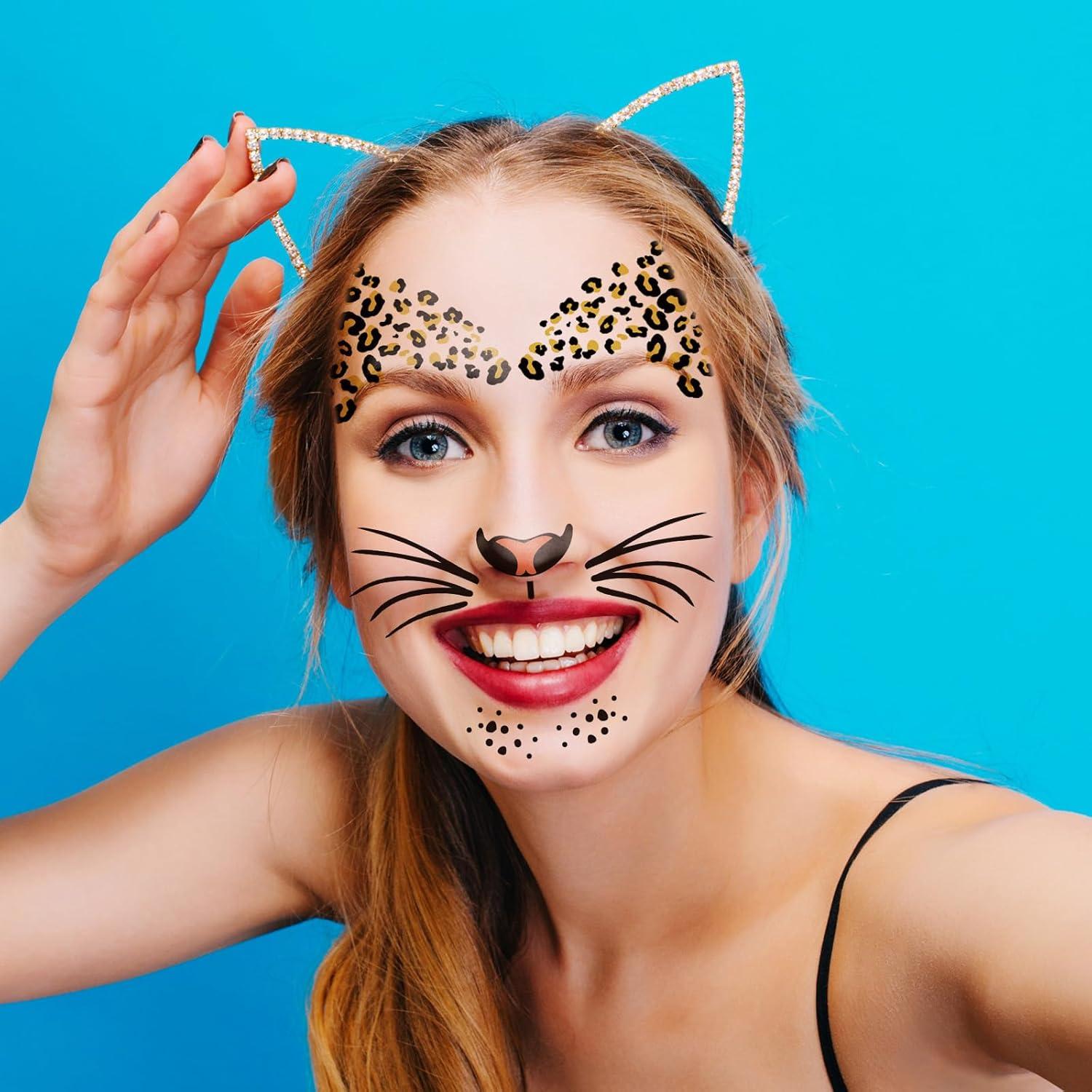 Tatuajes Temporales de Leopardo KOTBS - 6 Piezas Realistas