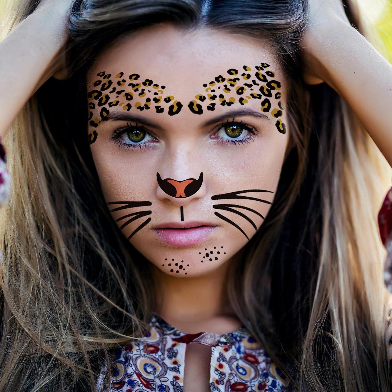 Tatuajes Temporales de Leopardo KOTBS - 6 Piezas Realistas