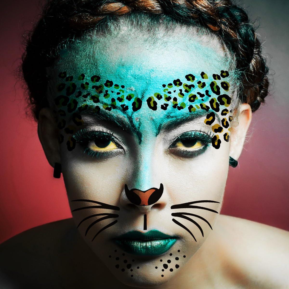 Tatuajes Temporales de Leopardo KOTBS - 6 Piezas Realistas