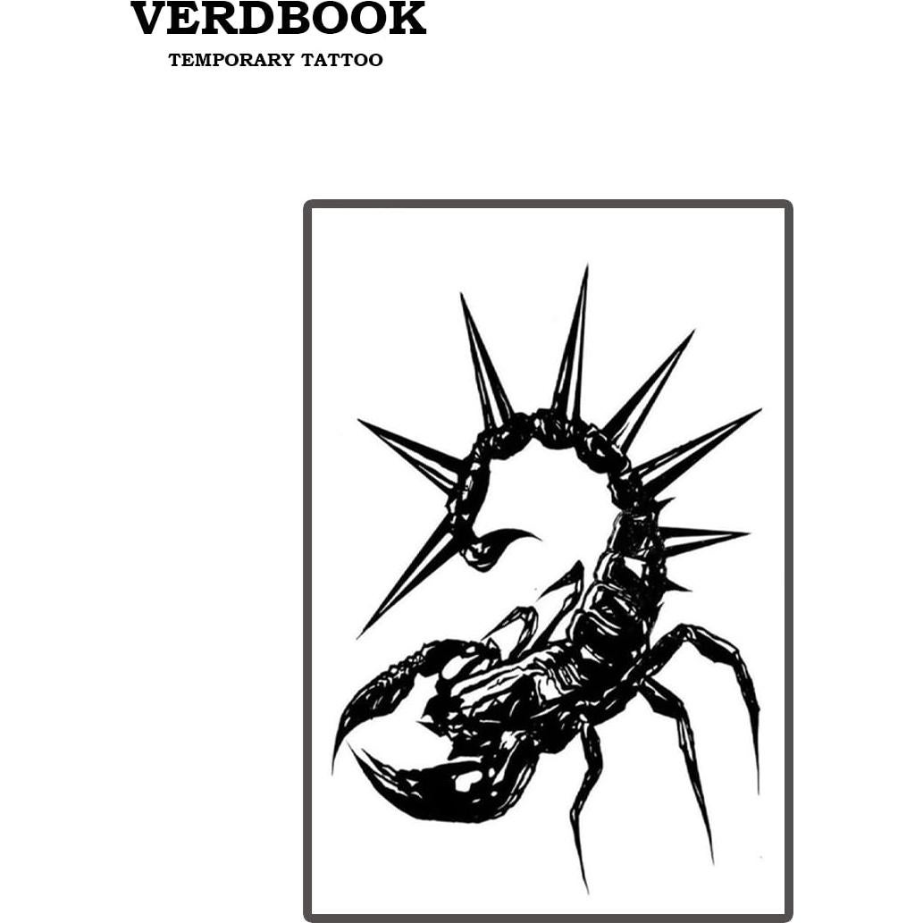 Kit de Tatuajes Temporales Impermeables VERDBOOK - 2 Hojas