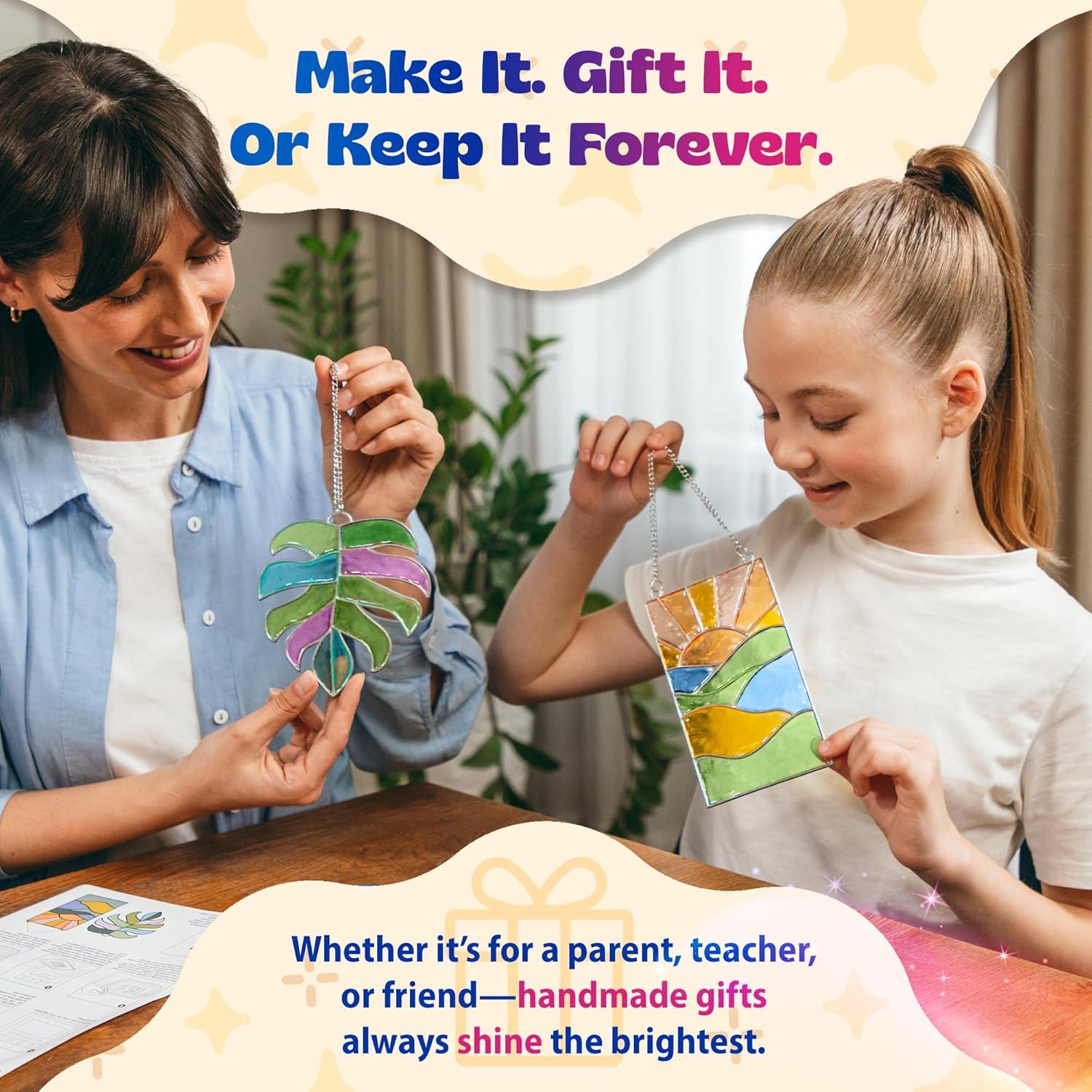 Kit de Manualidades de Vidrio Templado Pinwheel Crafts - 2 Marcos y Cuentas