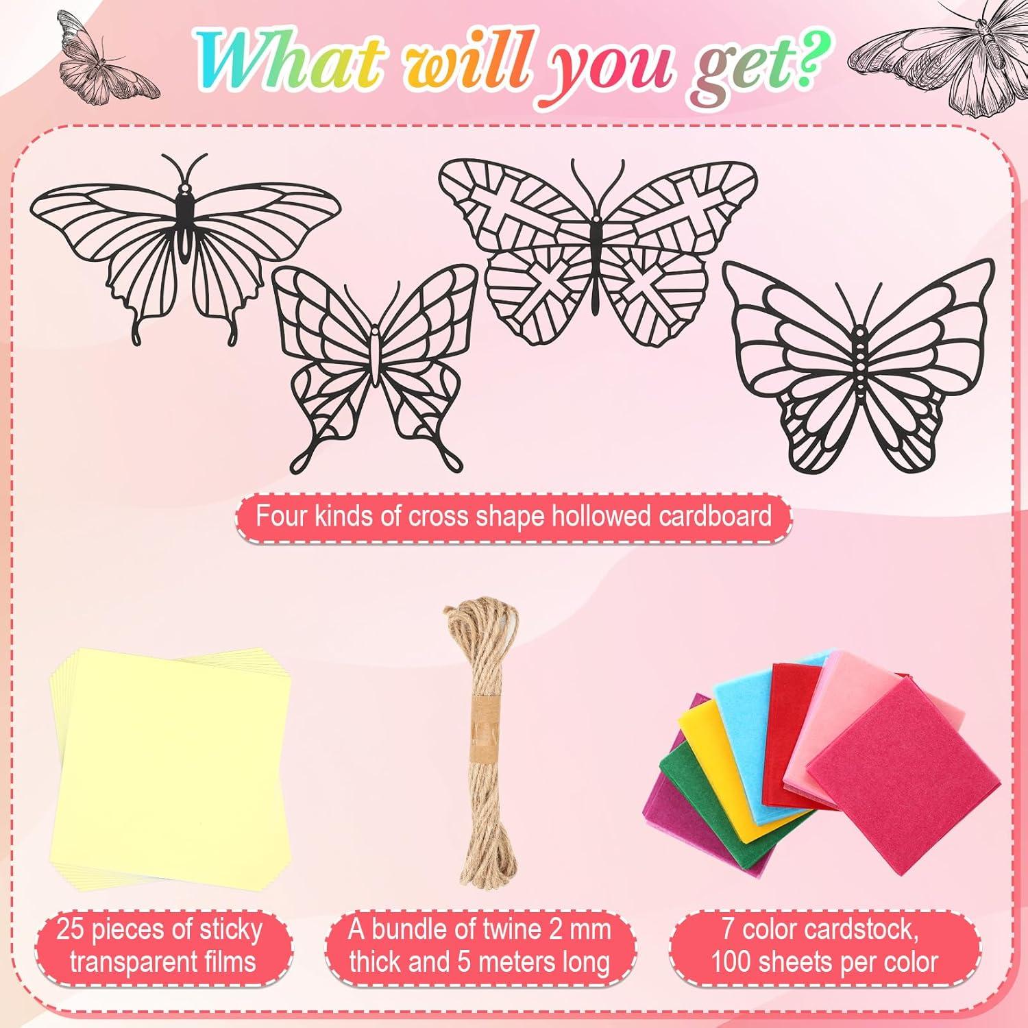 Kit de Manualidades de Papel Yeaqee 24 Piezas Mariposa