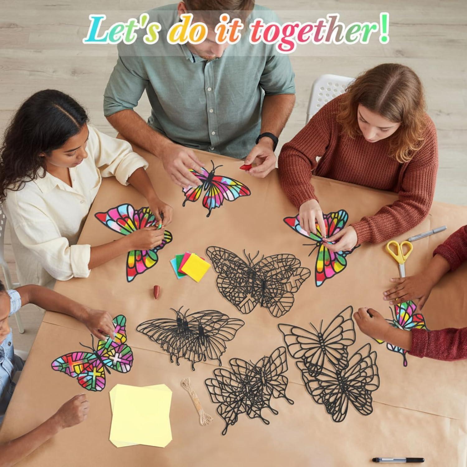 Kit de Manualidades de Papel Yeaqee 24 Piezas Mariposa