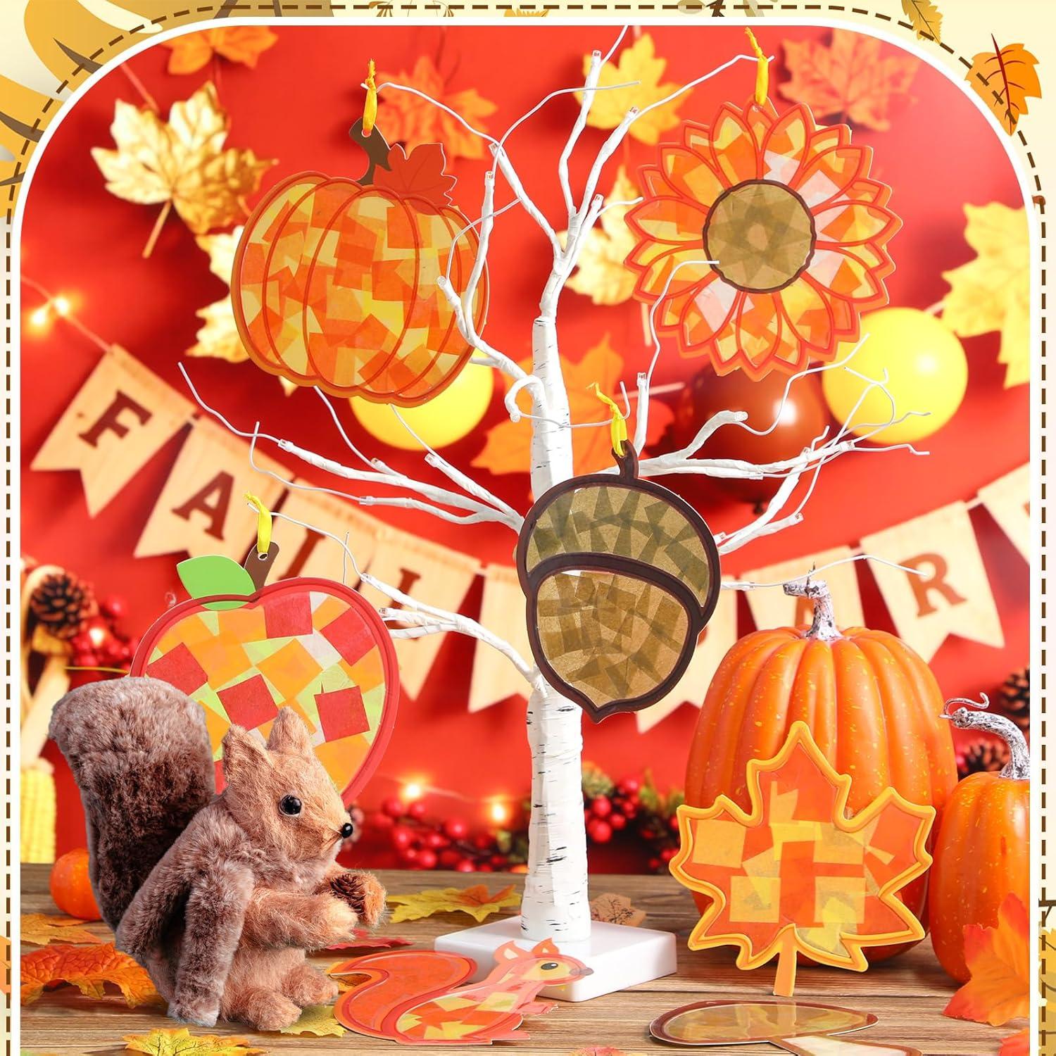 Kit de Manualidades Otoñales Funrous 32 Piezas con Papel de Seda