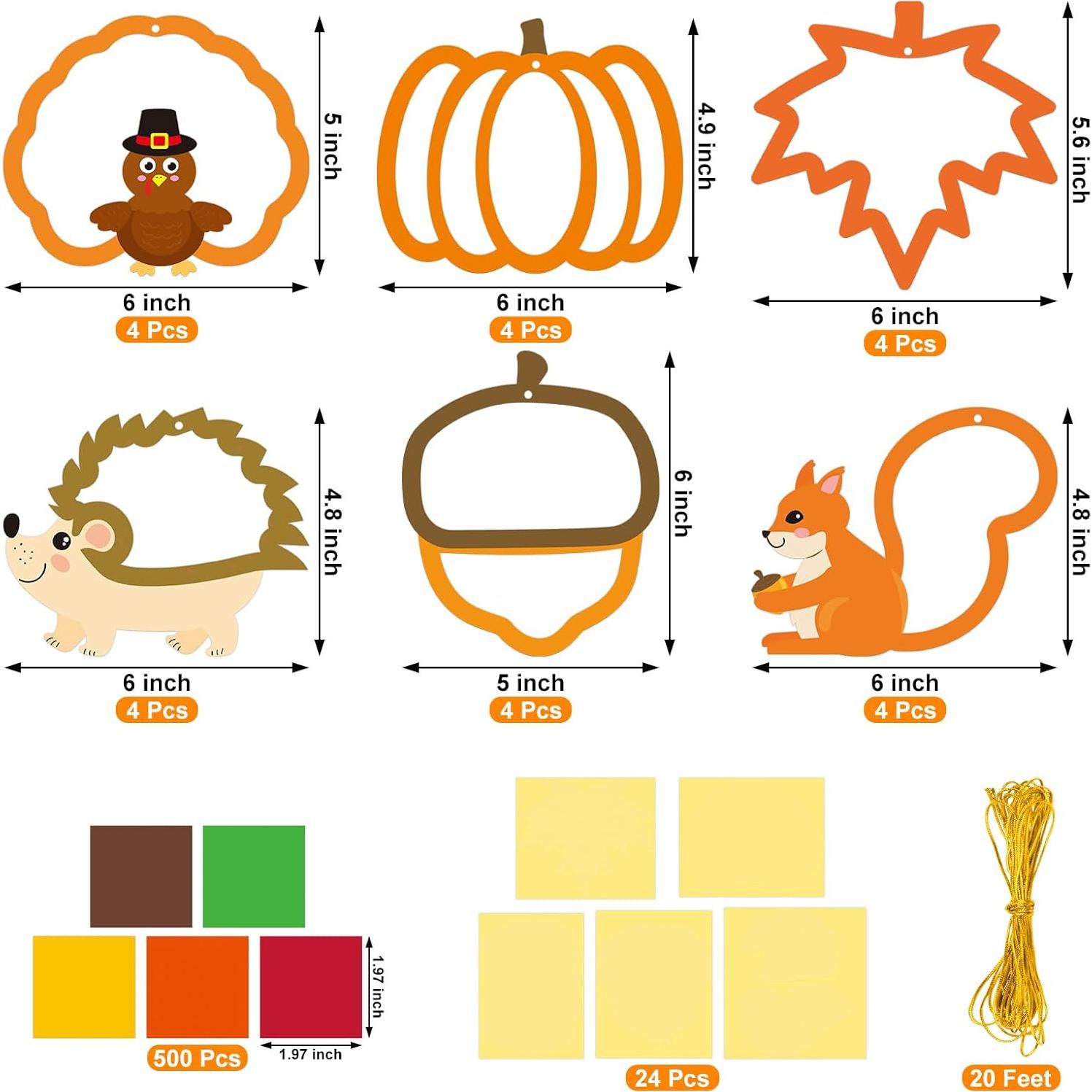 Kit de Manualidades de Otoño AUGTHEEP - 24 Piezas DIY