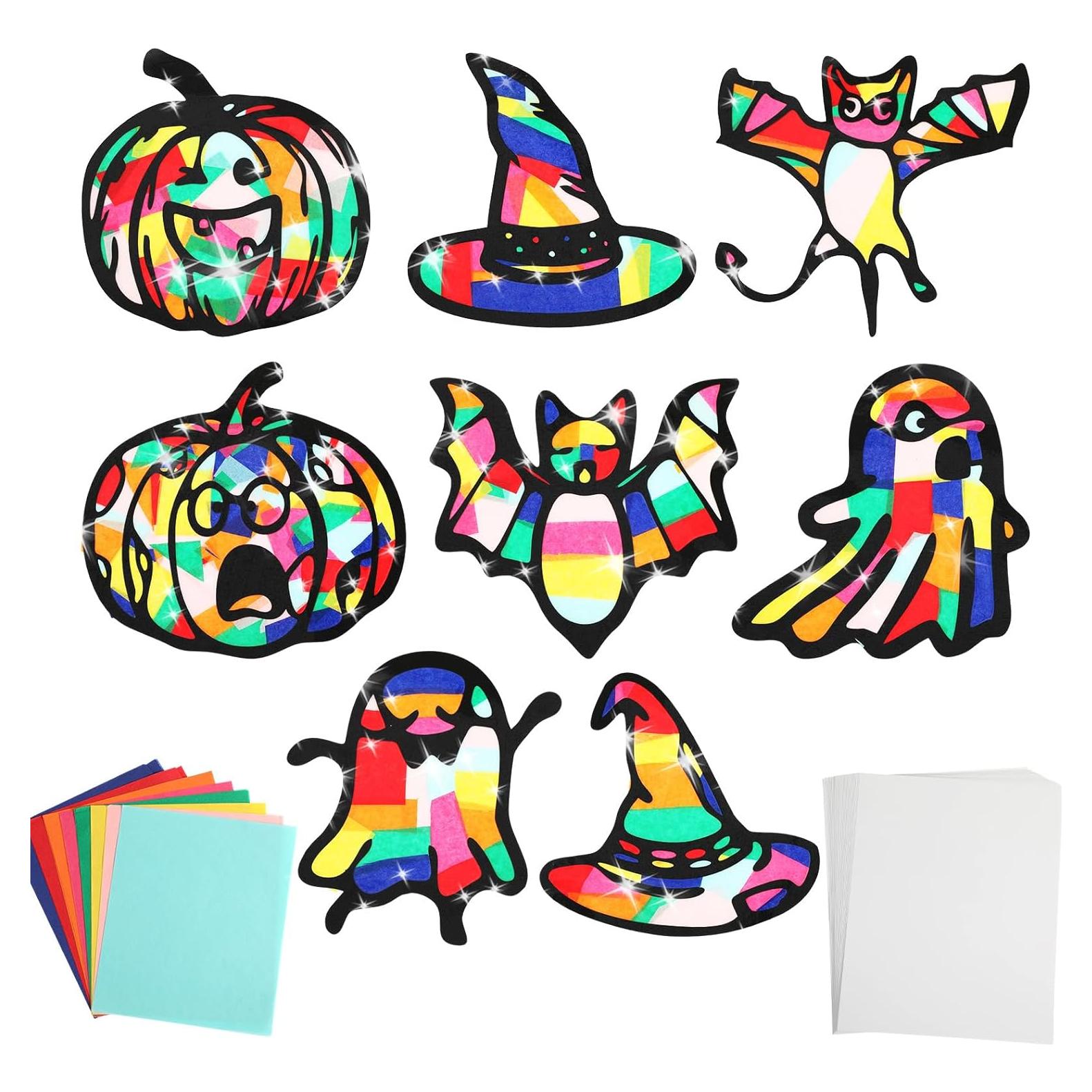 Kit de Manualidades Halloween Marspark 32 Piezas Suncatcher