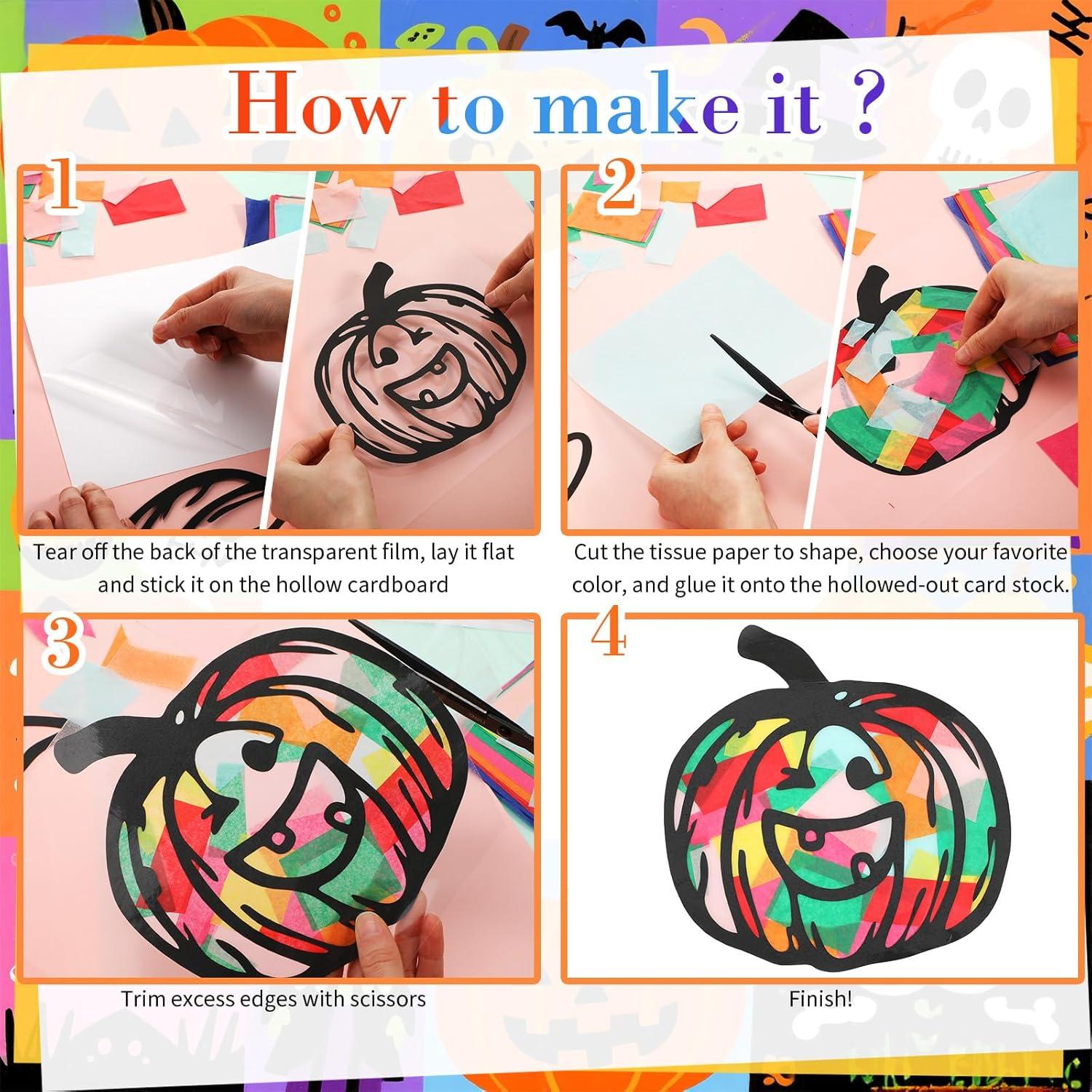 Kit de Manualidades Halloween Marspark 32 Piezas Suncatcher