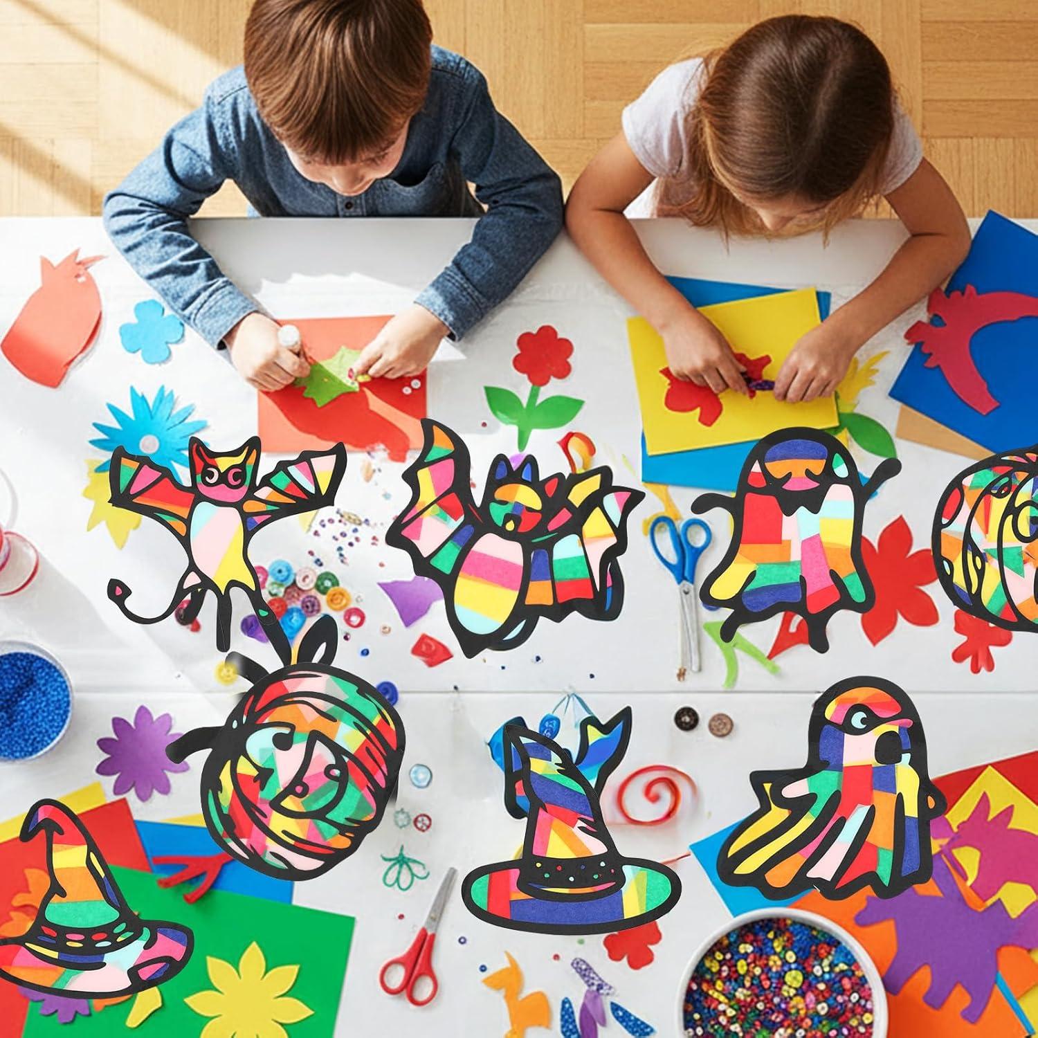 Kit de Manualidades Halloween Marspark 32 Piezas Suncatcher