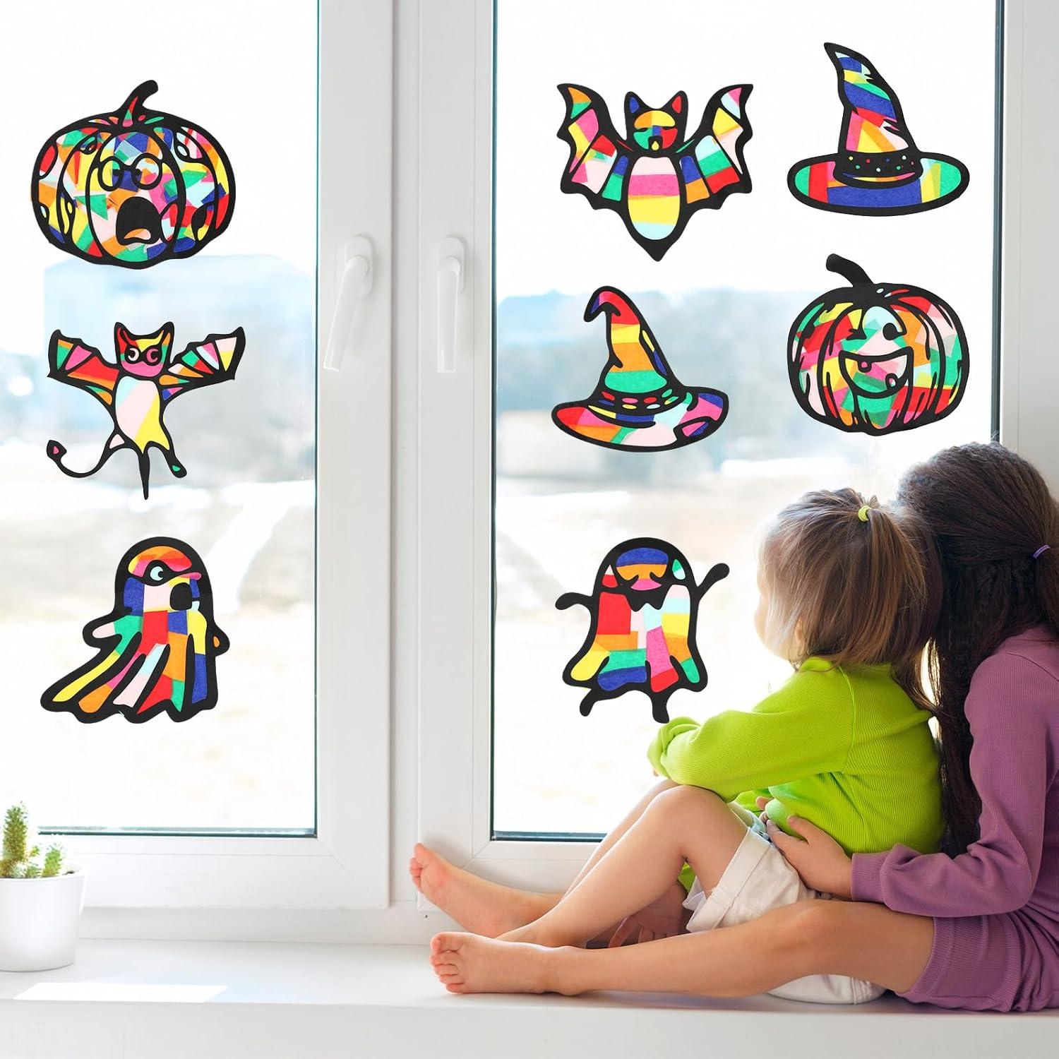 Kit de Manualidades Halloween Marspark 32 Piezas Suncatcher