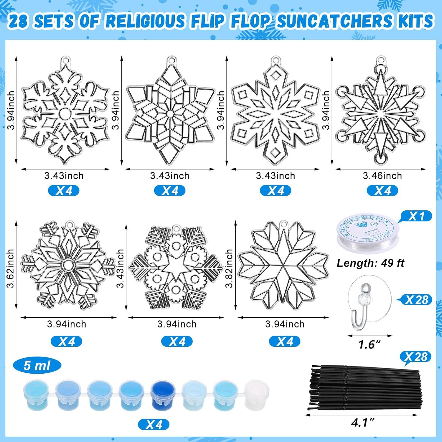 Kit de Manualidades Poen 28 Atrapasoles Copo de Nieve DIY