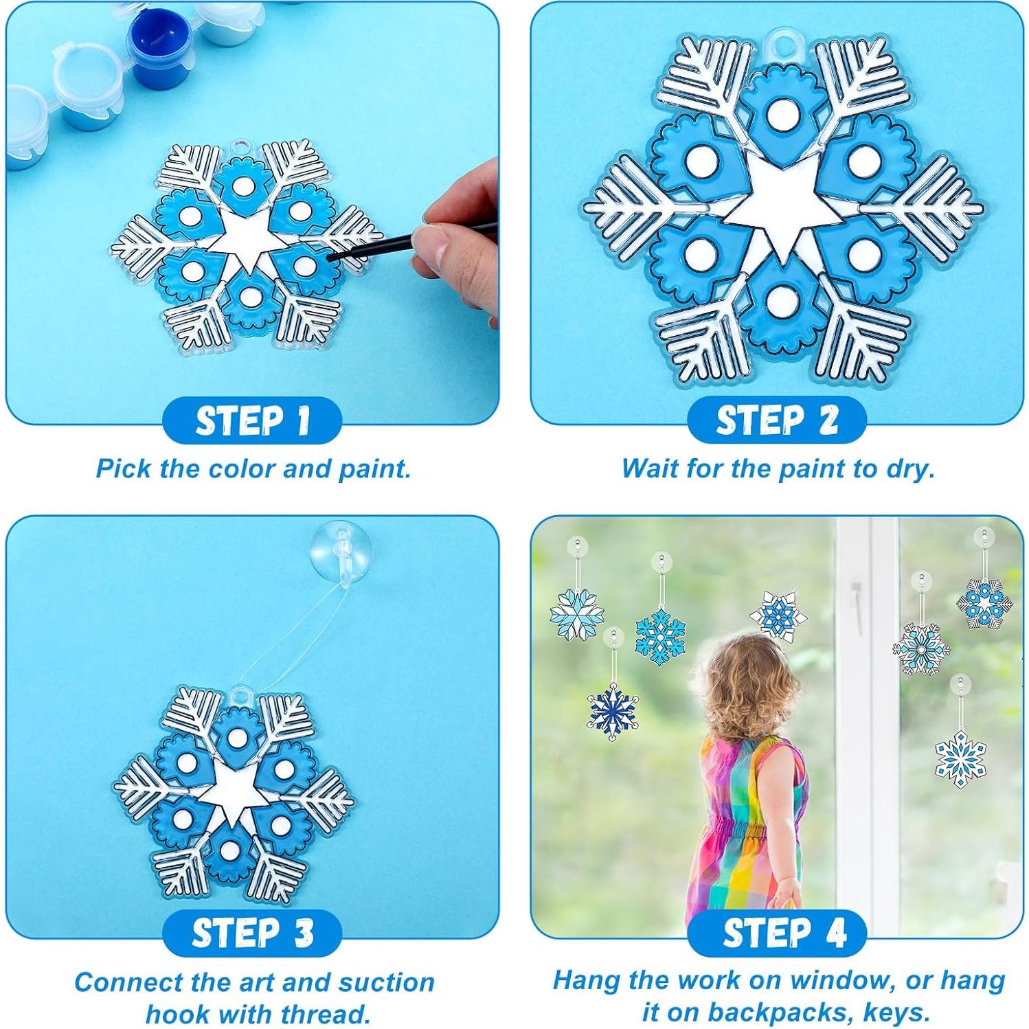 Kit de Manualidades Poen 28 Atrapasoles Copo de Nieve DIY