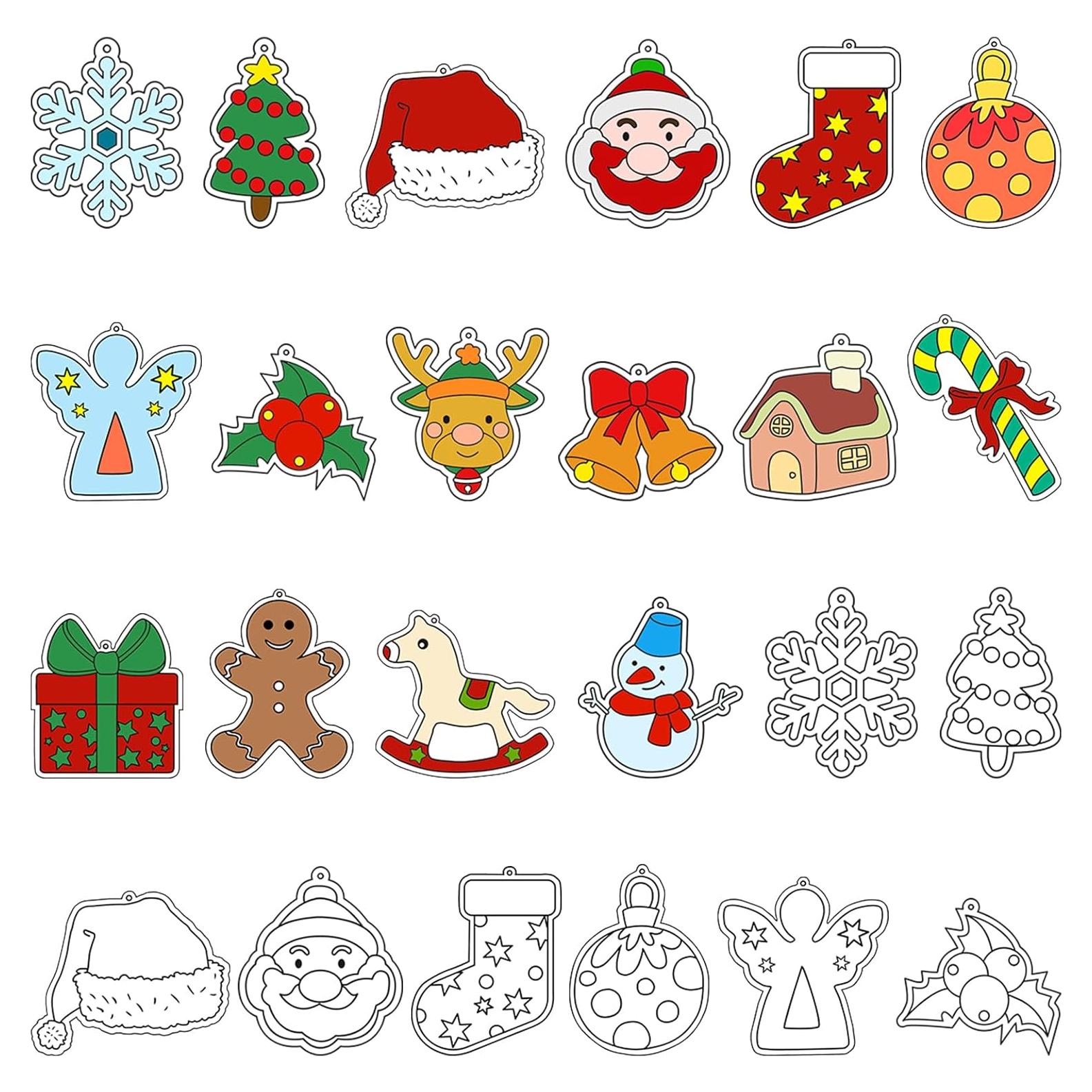 Kit de Manualidades Sratte 72 Piezas Navidad Suncatcher