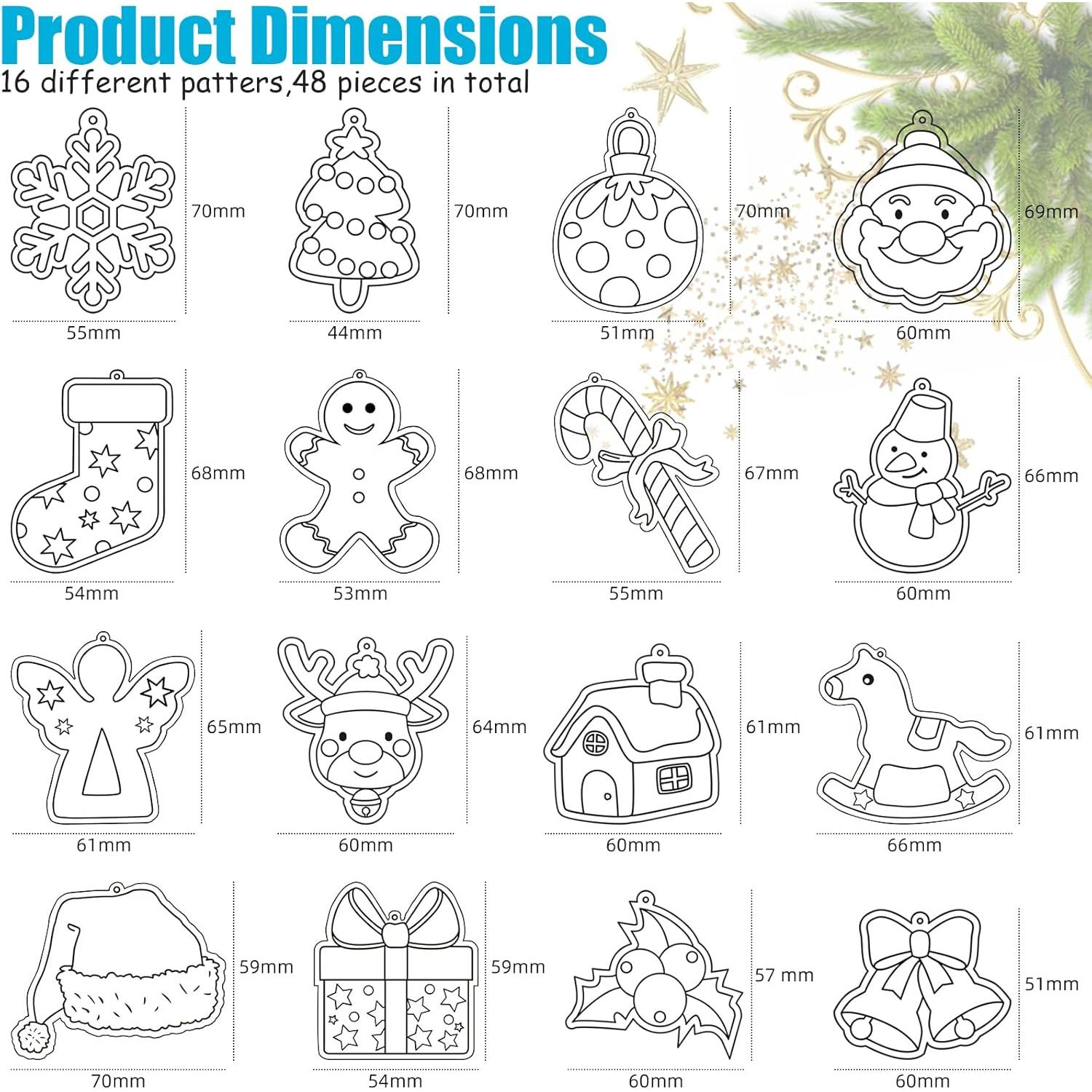 Kit de Manualidades Sratte 72 Piezas Navidad Suncatcher