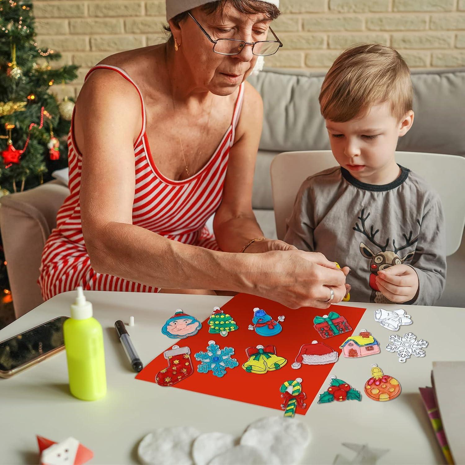 Kit de Manualidades Sratte 72 Piezas Navidad Suncatcher