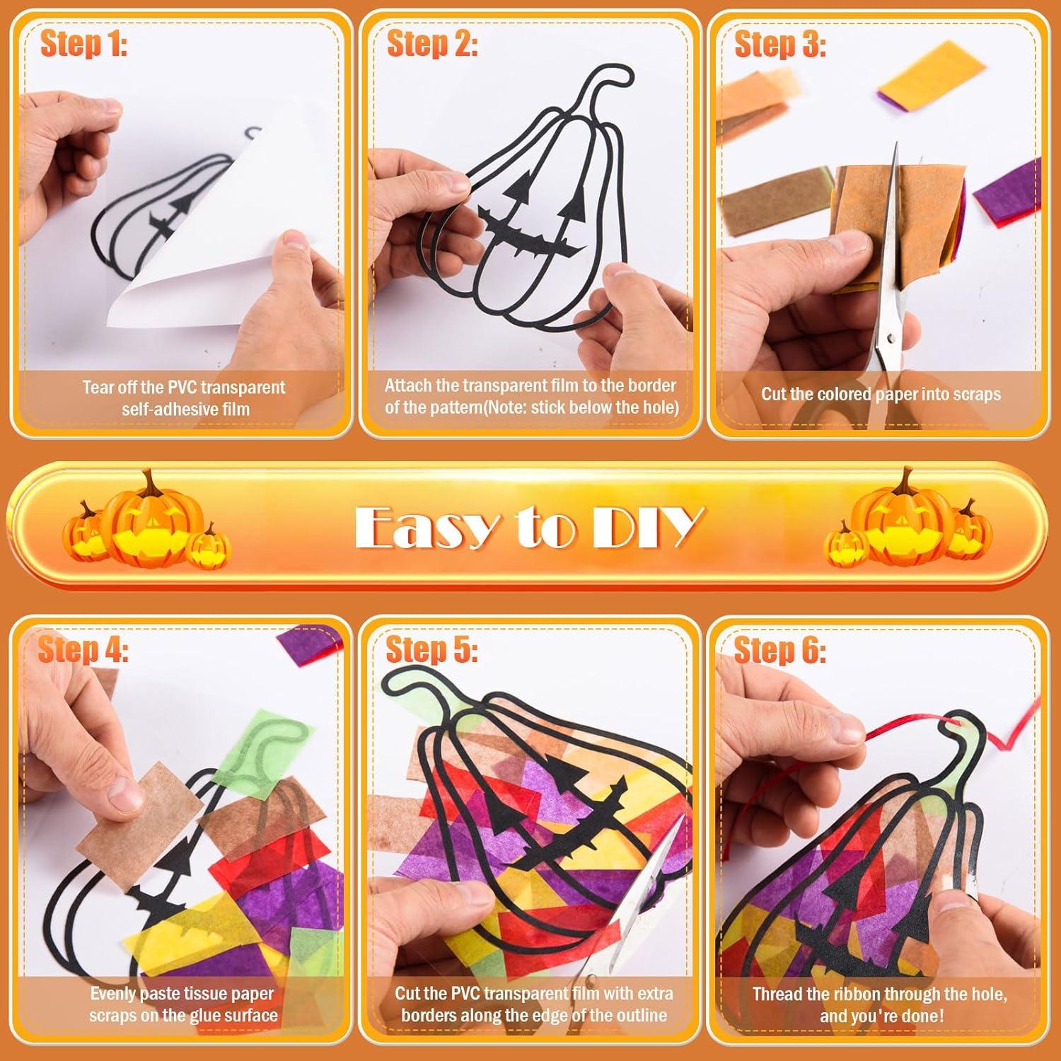 Kit de Manualidades de Calabaza MixTeach - 32 Piezas DIY Halloween