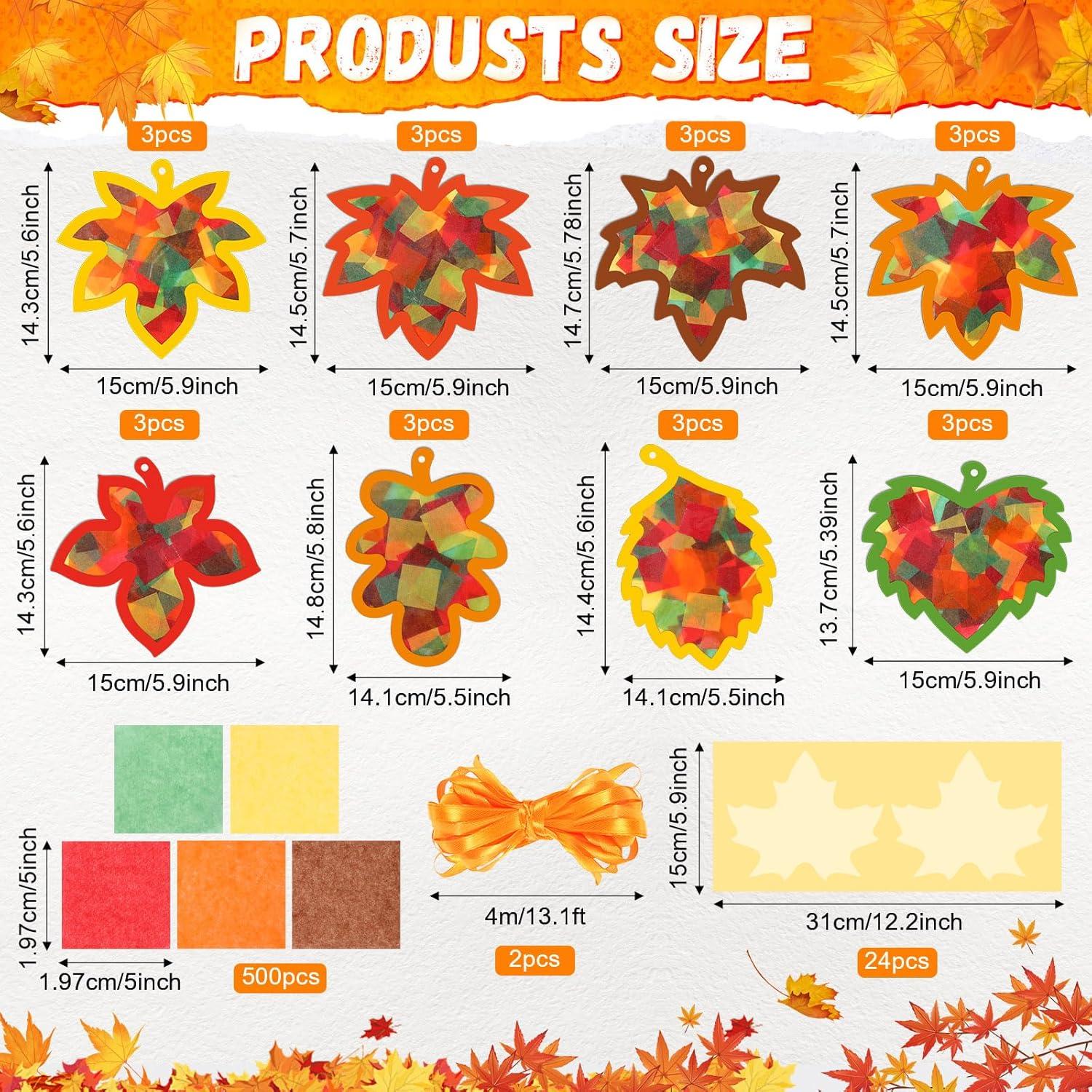 Kit de Manualidades de Otoño Containlol 24 Piezas DIY