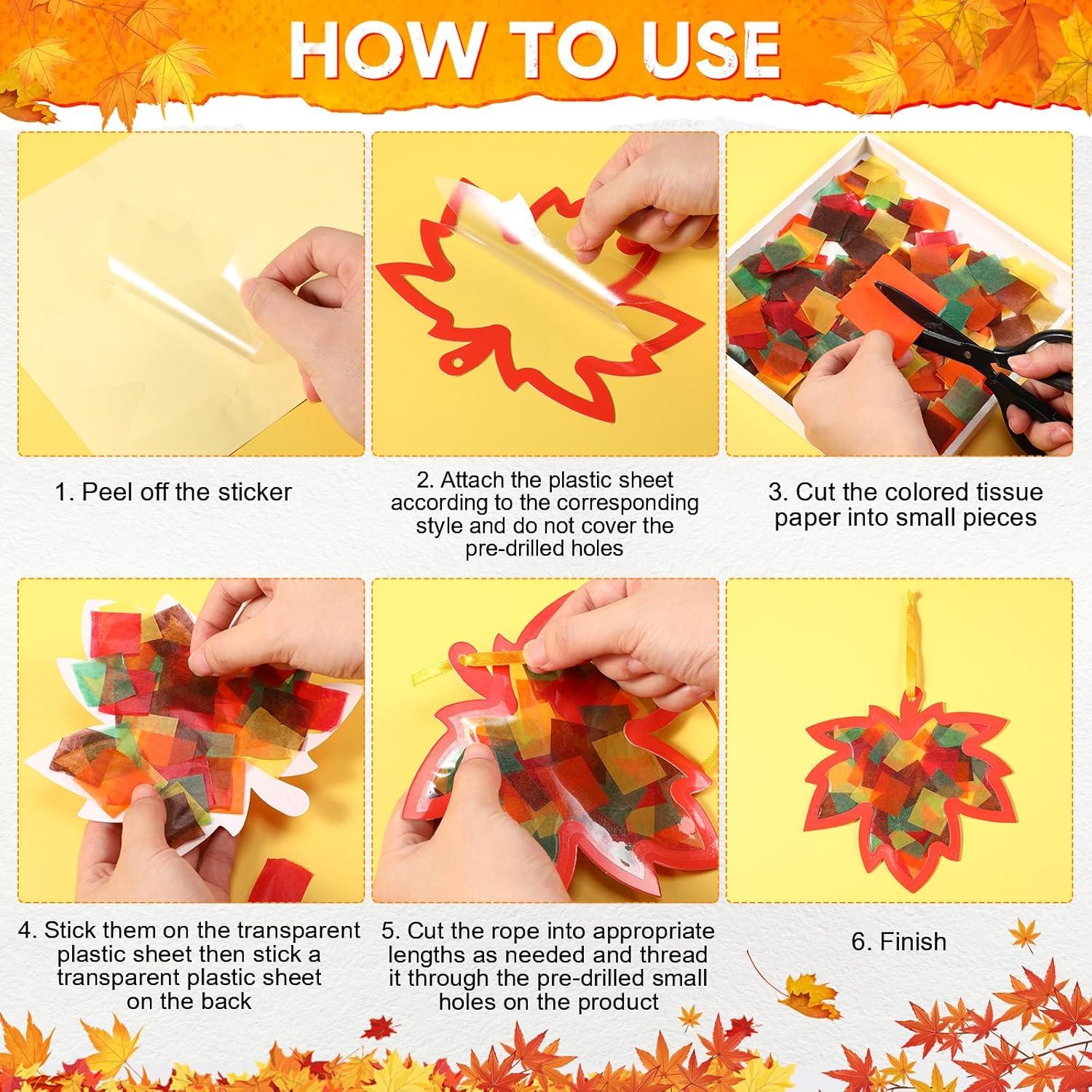 Kit de Manualidades de Otoño Containlol 24 Piezas DIY