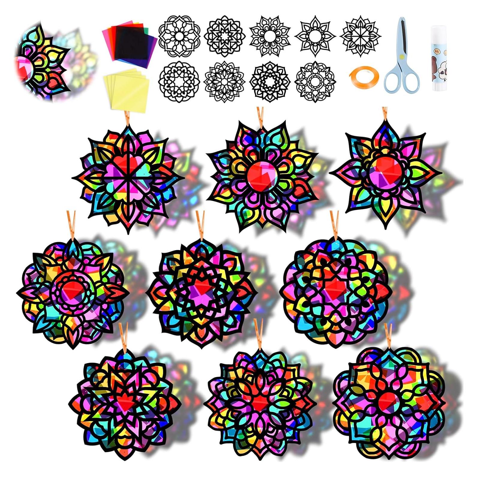 Kit de Manualidades FunCharm Suncatcher Mandala 36 Piezas