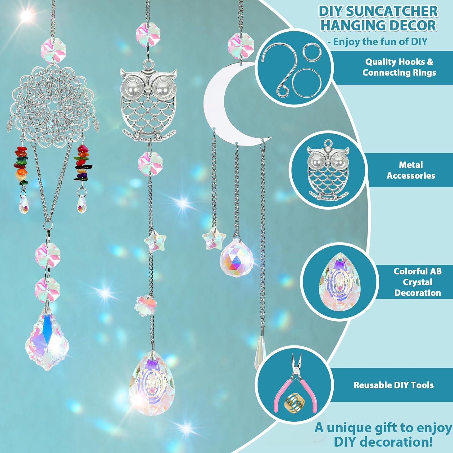Kit de Suncatcher DIY 440PCS - Prismas Colgantes para Decoración