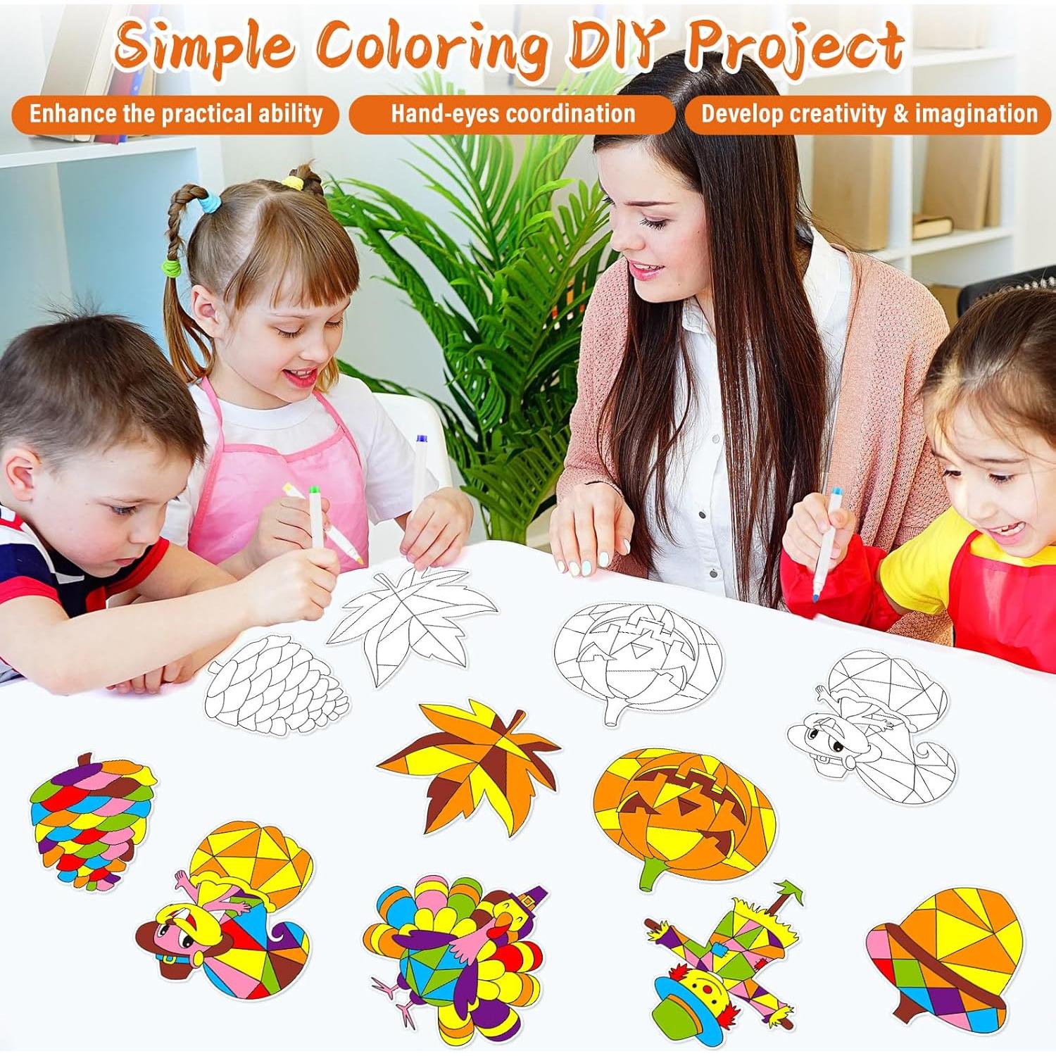 Kit de Manualidades de Otoño Qyeahkj 30 Piezas Suncatcher