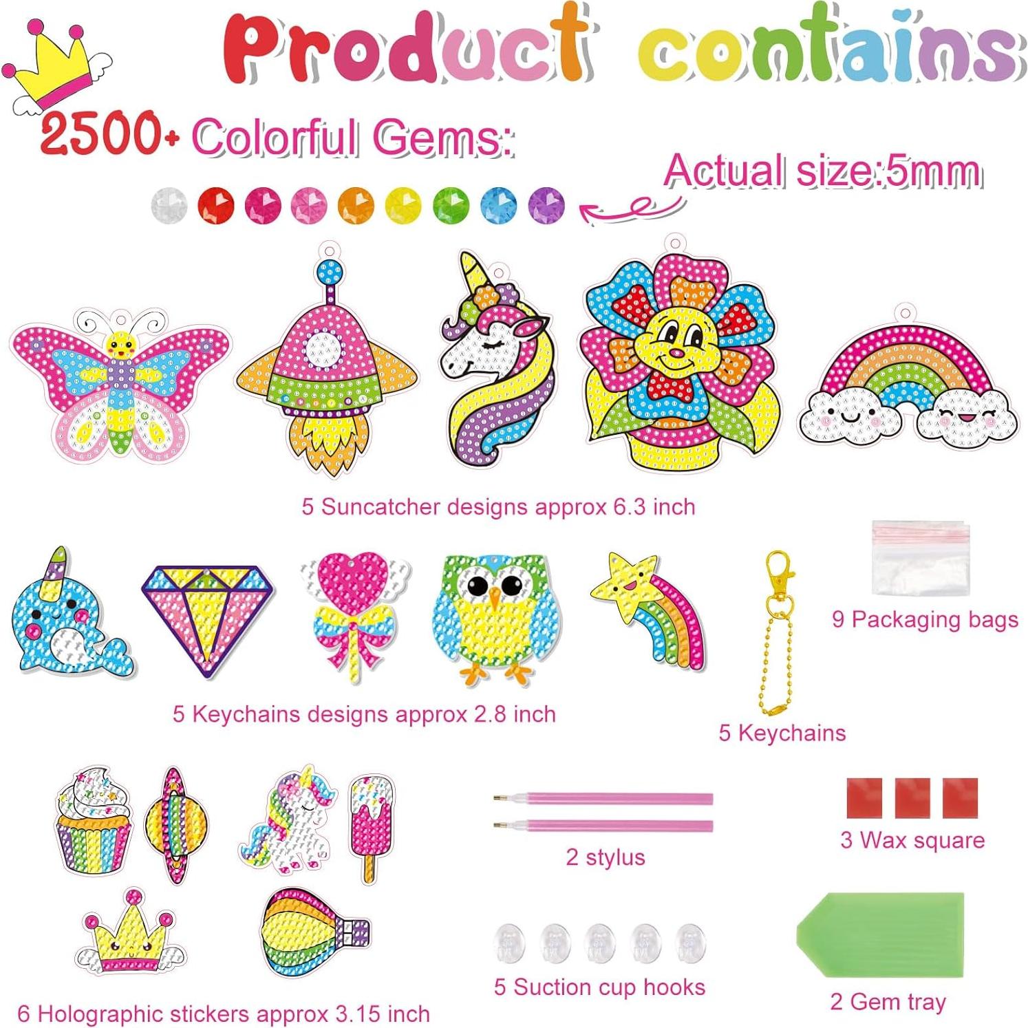 Kit de Arte de Gemas BANBBUR 16 Pcs para Niños 6-8 Años