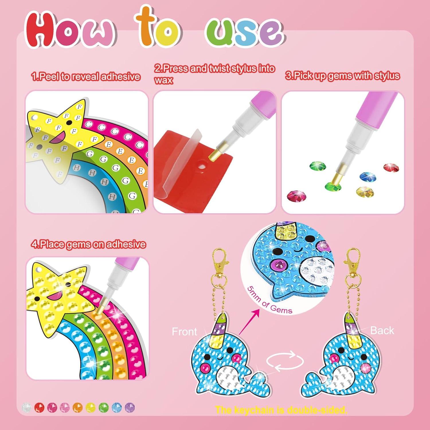 Kit de Arte de Gemas BANBBUR 16 Pcs para Niños 6-8 Años