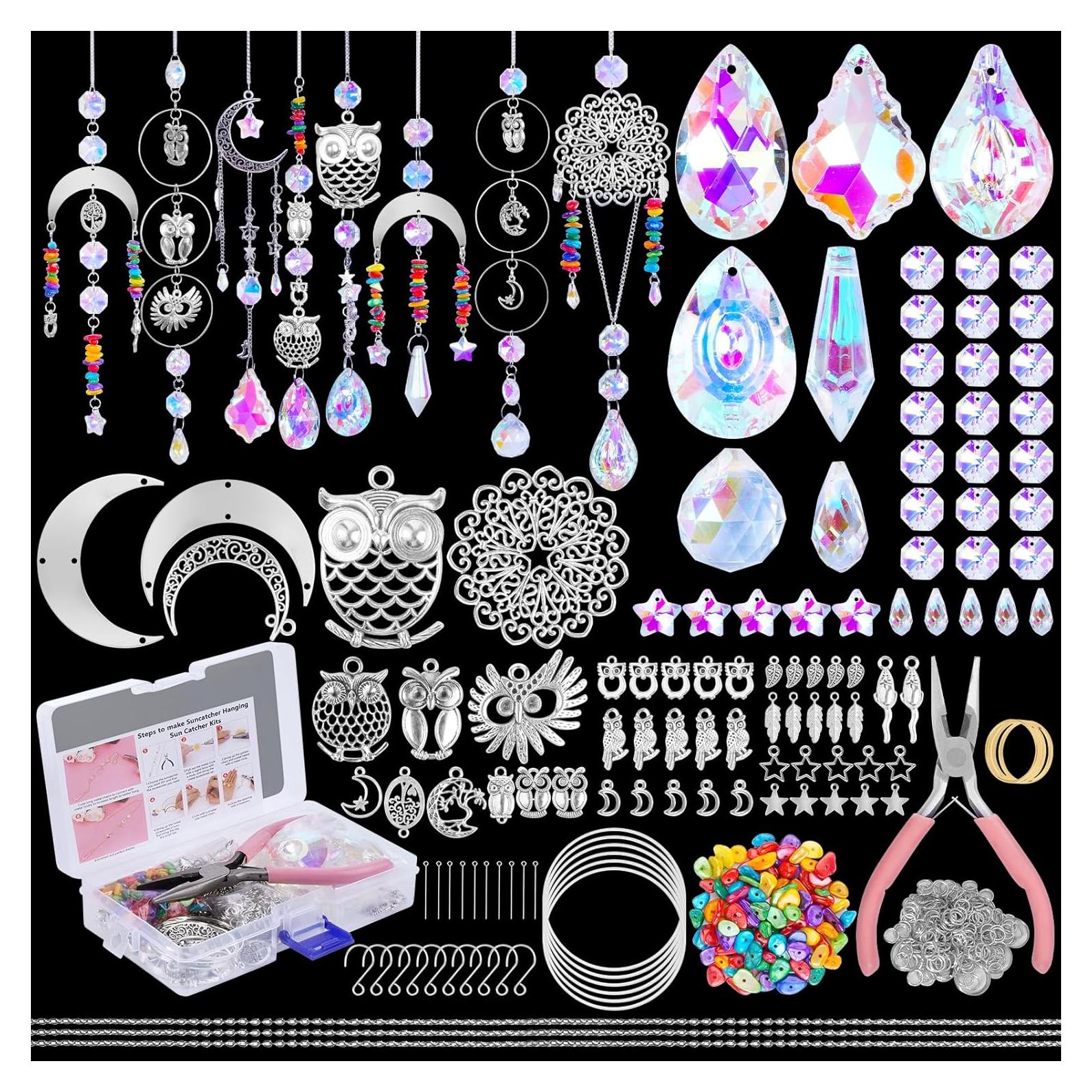 Kit de Atrapasueños FOFOGANG 410 Piezas Búhos Cristales