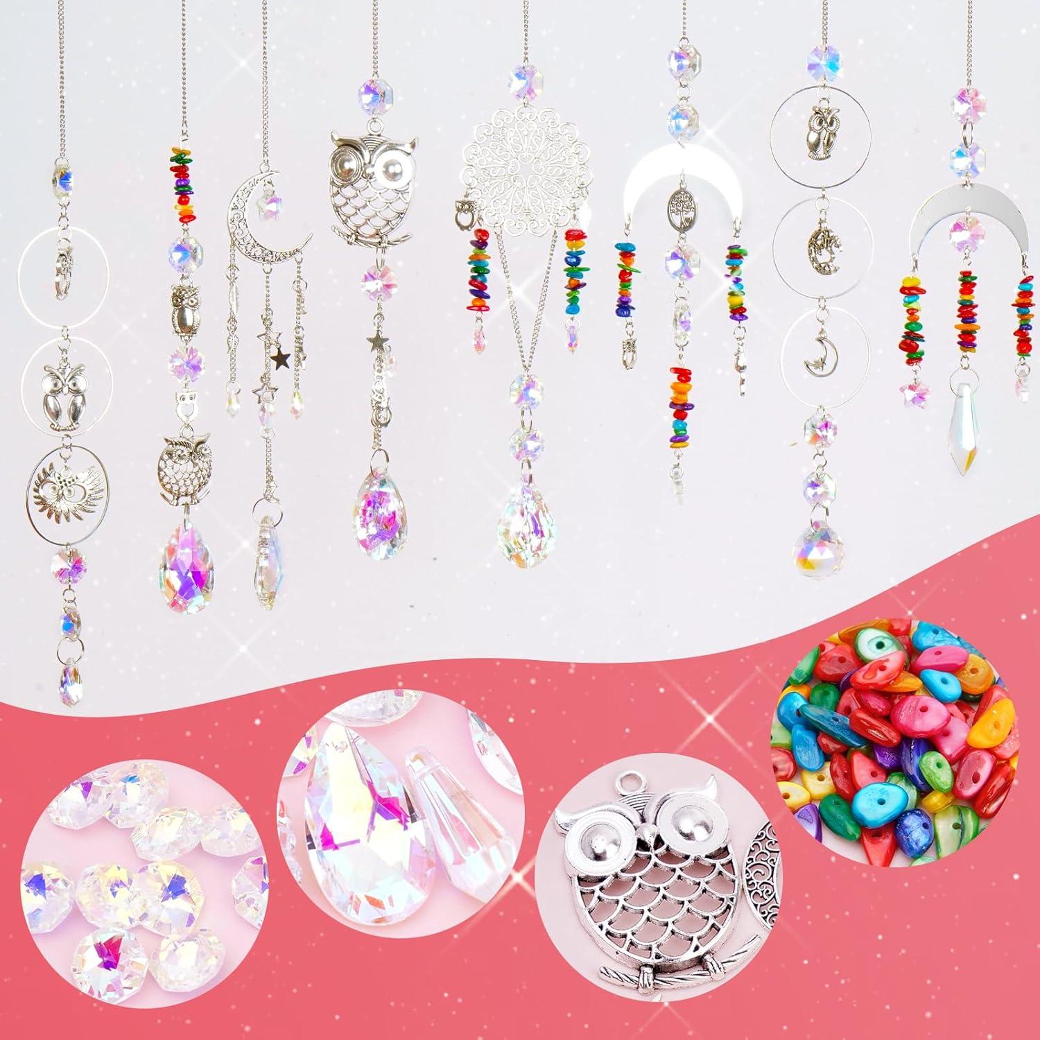 Kit de Atrapasueños FOFOGANG 410 Piezas Búhos Cristales