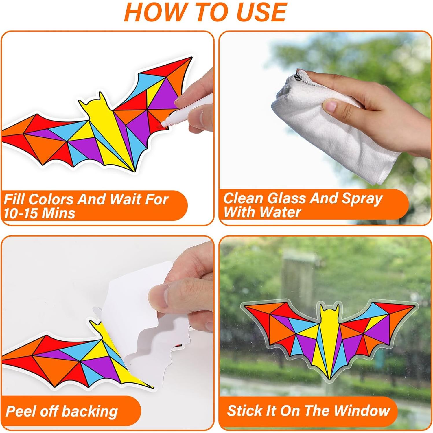 Kit de Manualidades Halloween Qyeahkj 30 Piezas Murciélago