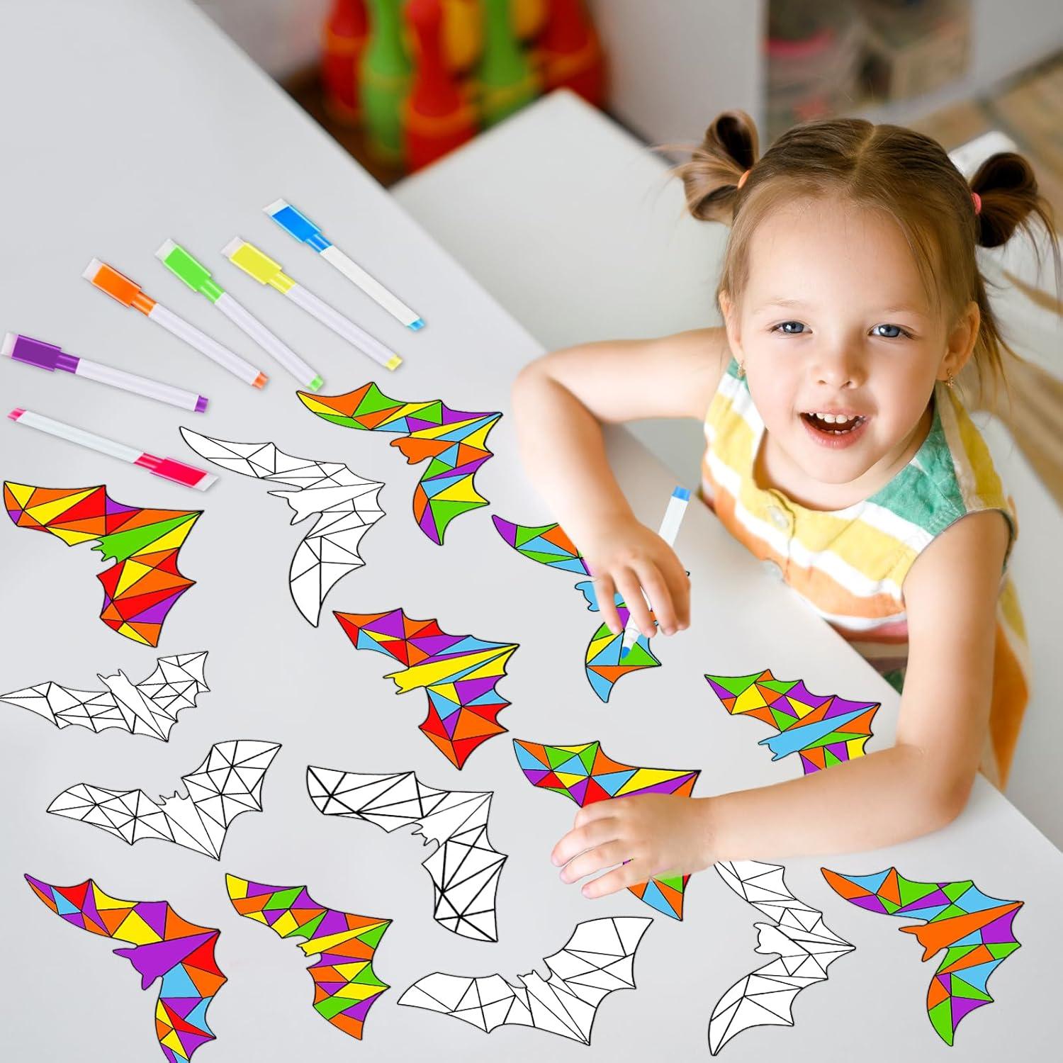 Kit de Manualidades Halloween Qyeahkj 30 Piezas Murciélago