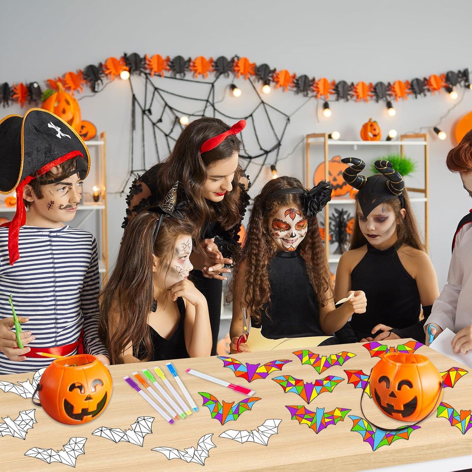 Kit de Manualidades Halloween Qyeahkj 30 Piezas Murciélago