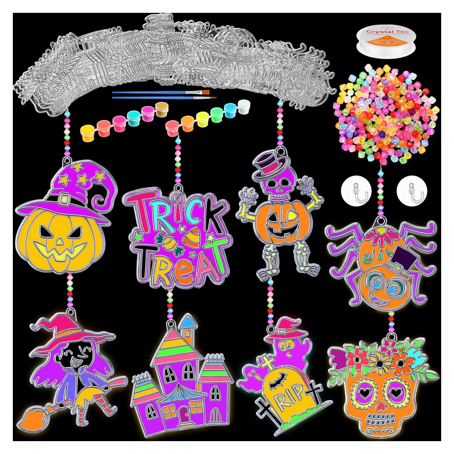 Kit de Arte de Ventanas Halloween WinnerWhy - 32 Pegatinas Luminosas