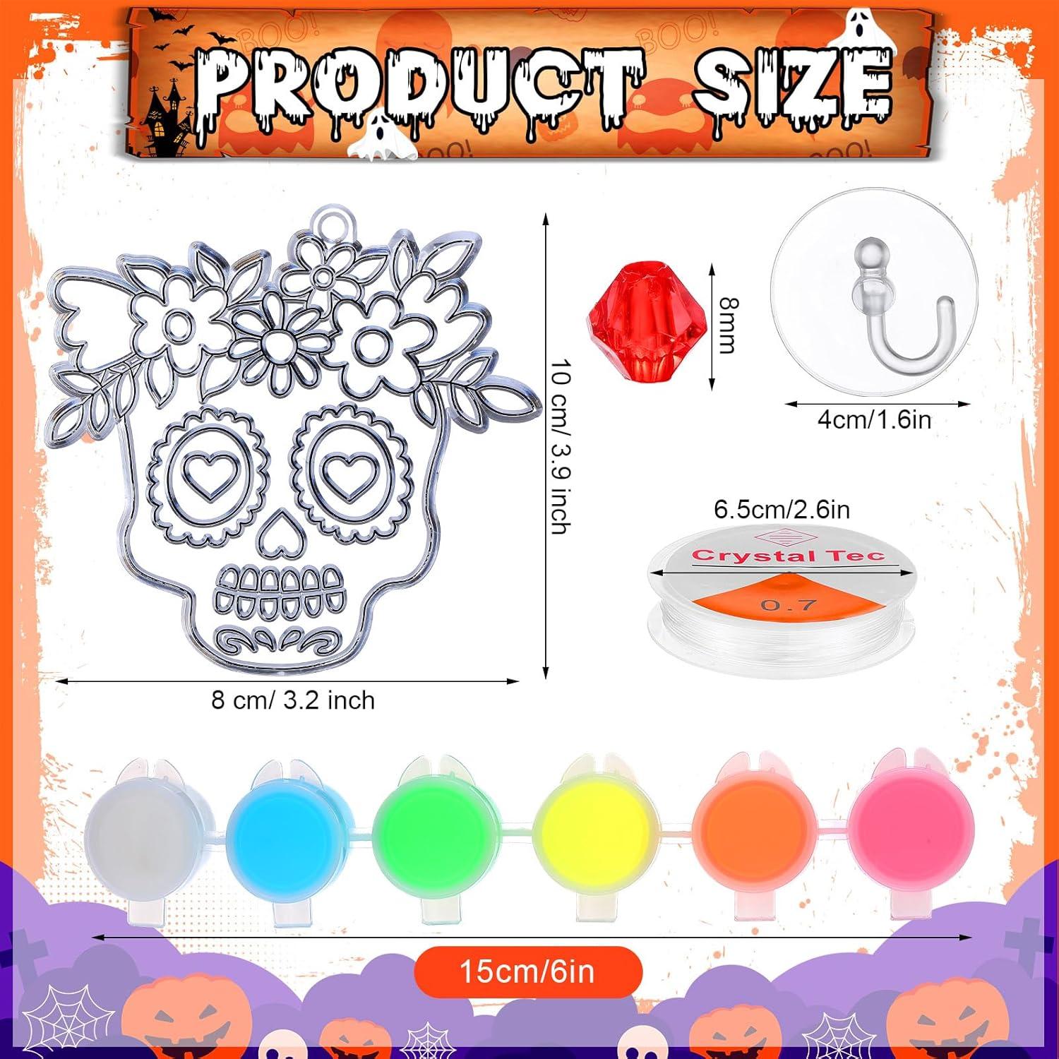 Kit de Arte de Ventanas Halloween WinnerWhy - 32 Pegatinas Luminosas