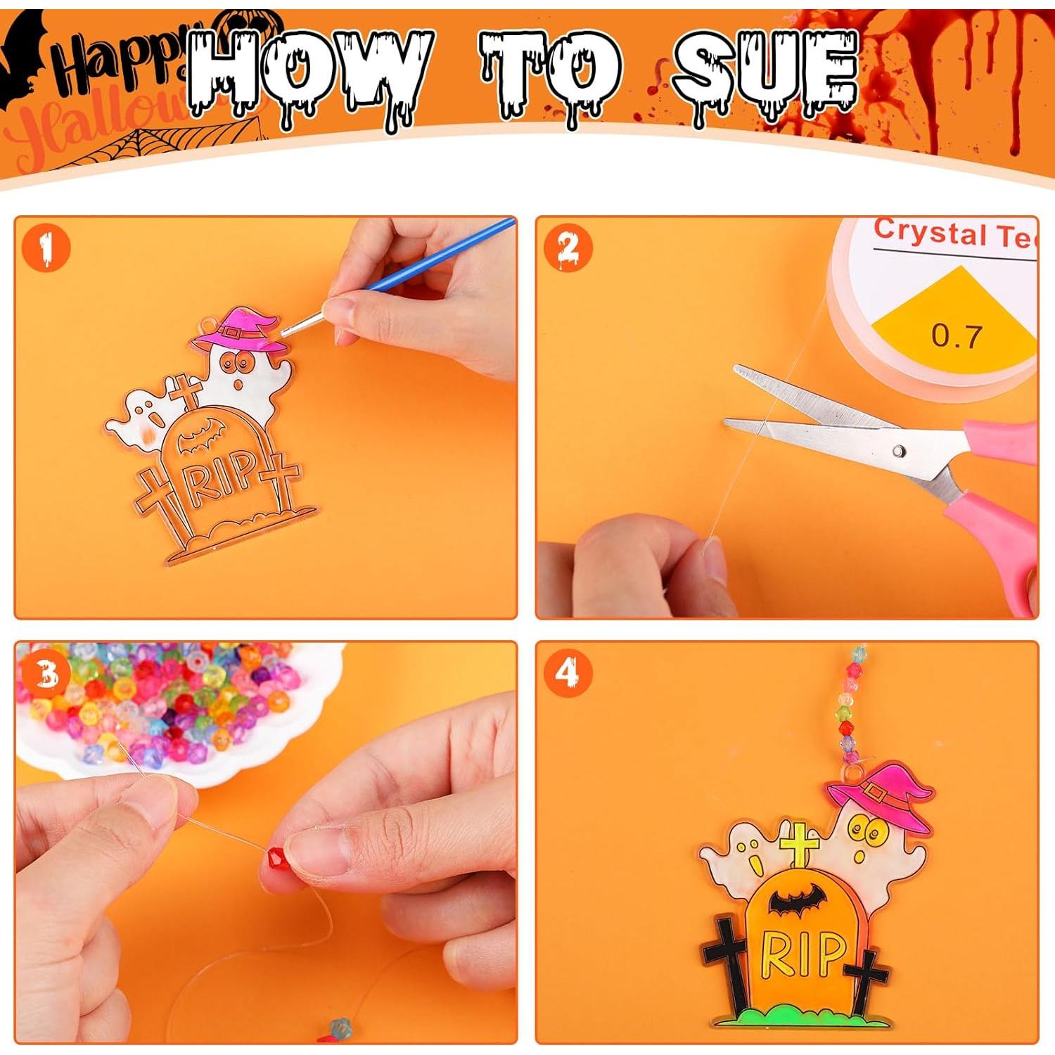 Kit de Arte de Ventanas Halloween WinnerWhy - 32 Pegatinas Luminosas