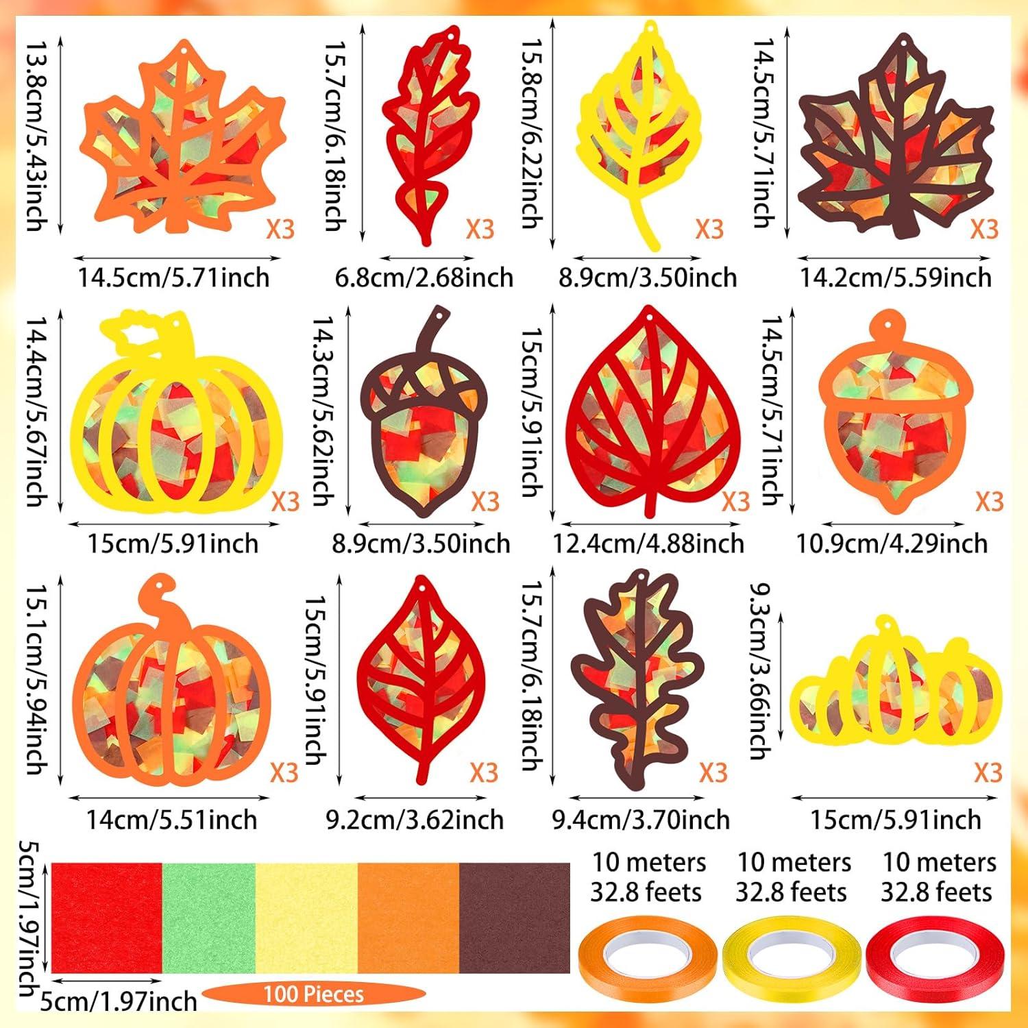 Marsui 36 Juegos de Manualidades de Papel Otoño DIY