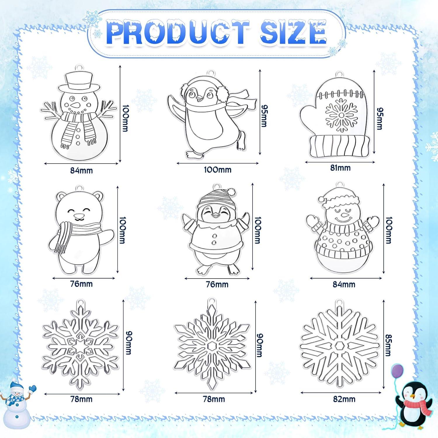 Capoda Kit de Manualidades Atrapa Rayos Copos de Nieve 36 Piezas