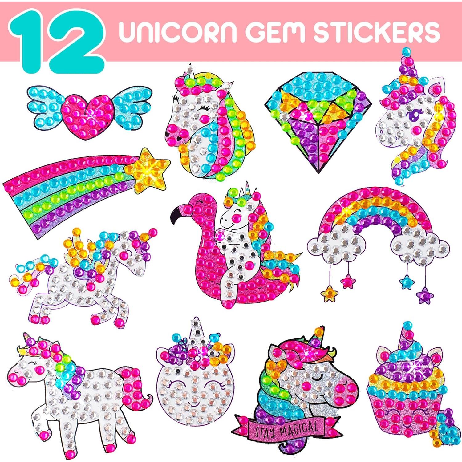 Kit de Arte de Diamante Blue Squid Unicornio - 16 Piezas