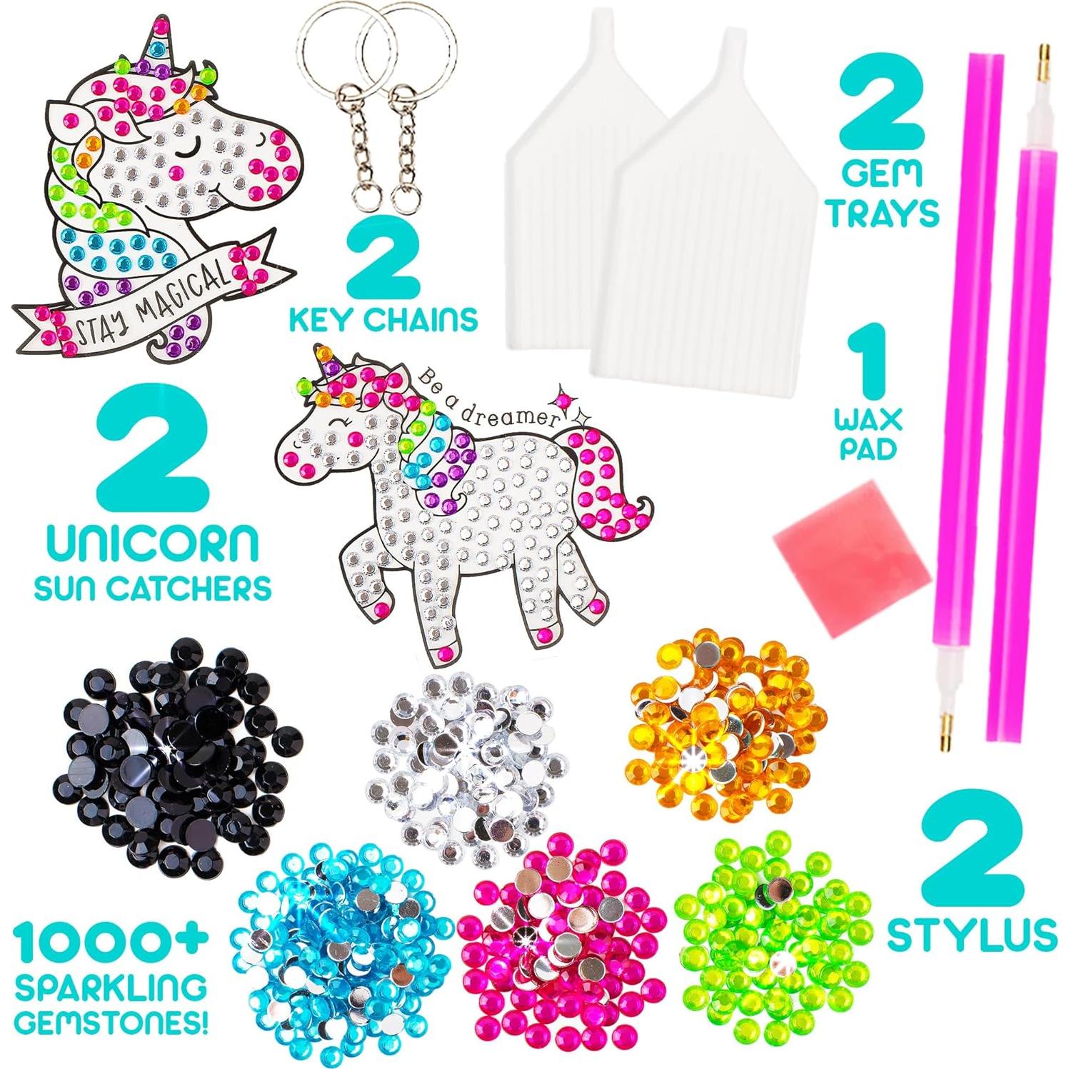 Kit de Arte de Diamante Blue Squid Unicornio - 16 Piezas