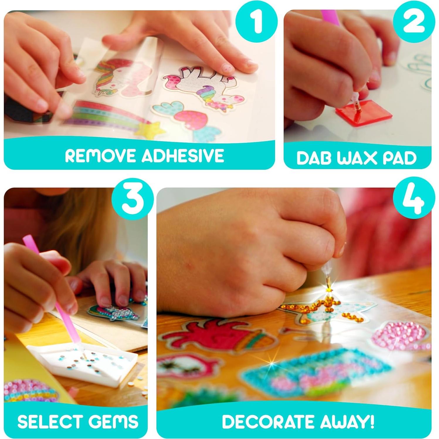 Kit de Arte de Diamante Blue Squid Unicornio - 16 Piezas