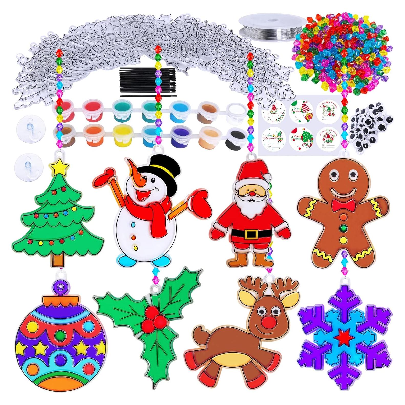 Kit de Manualidades Navideñas Winlyn - 24 Suncatchers DIY