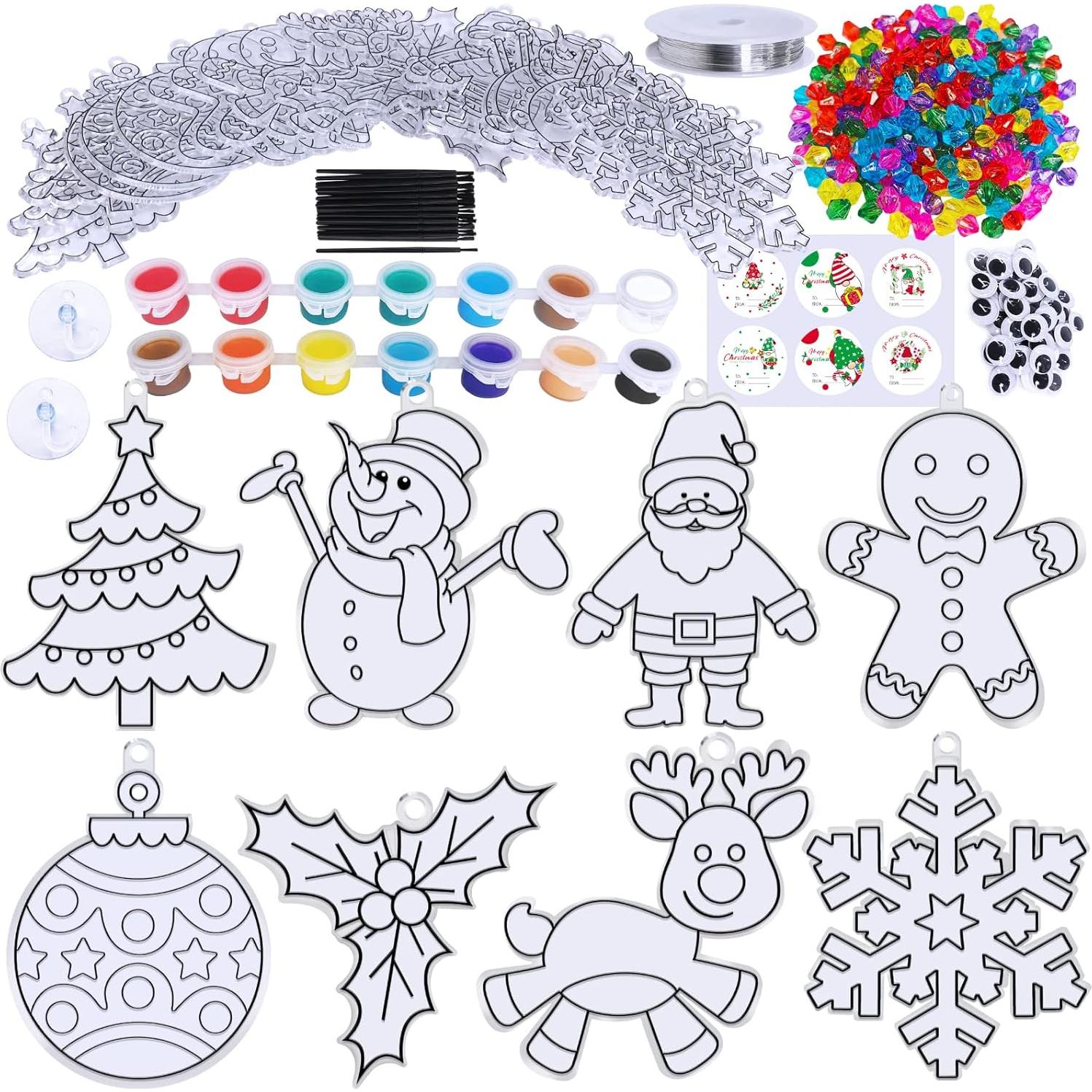 Kit de Manualidades Navideñas Winlyn - 24 Suncatchers DIY