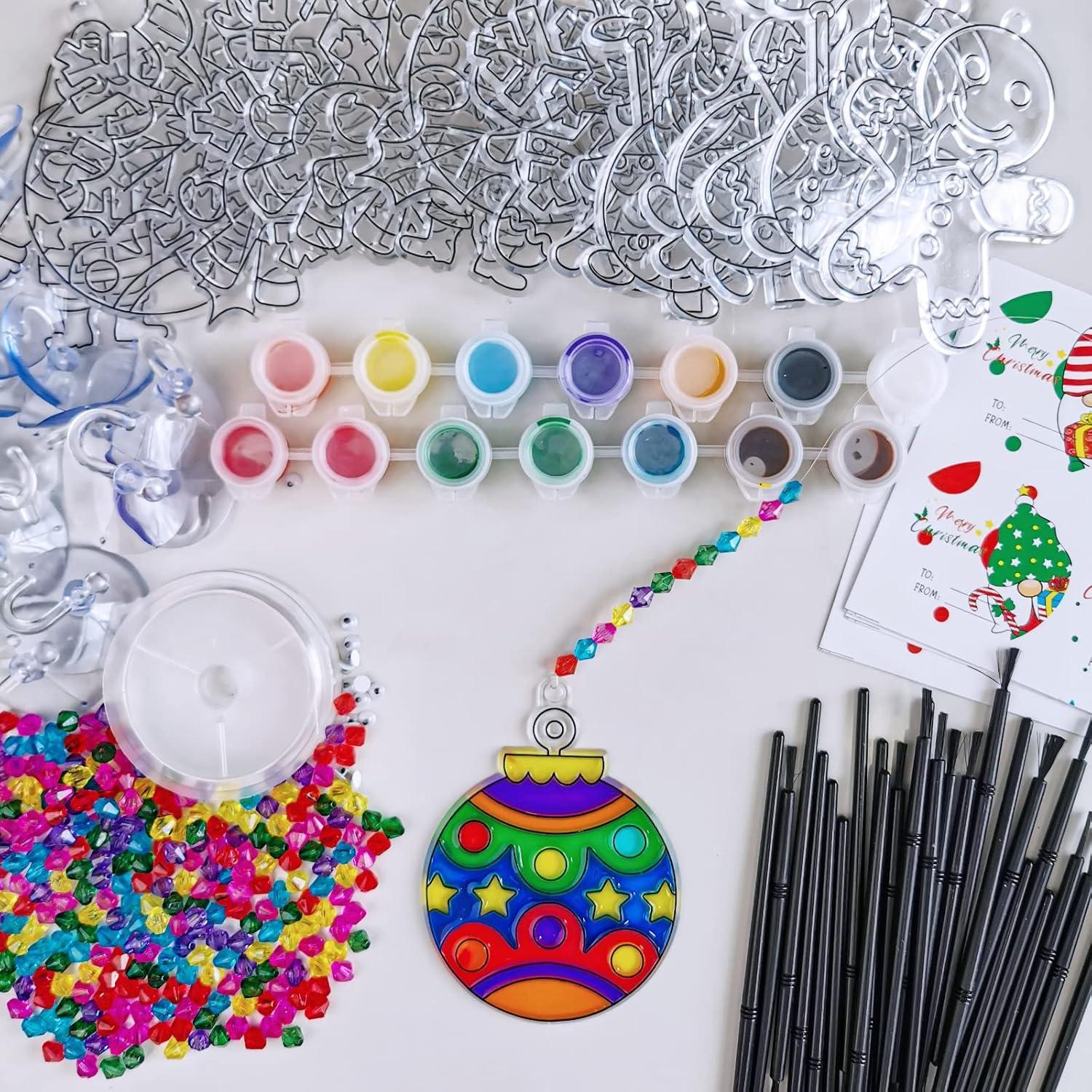 Kit de Manualidades Navideñas Winlyn - 24 Suncatchers DIY