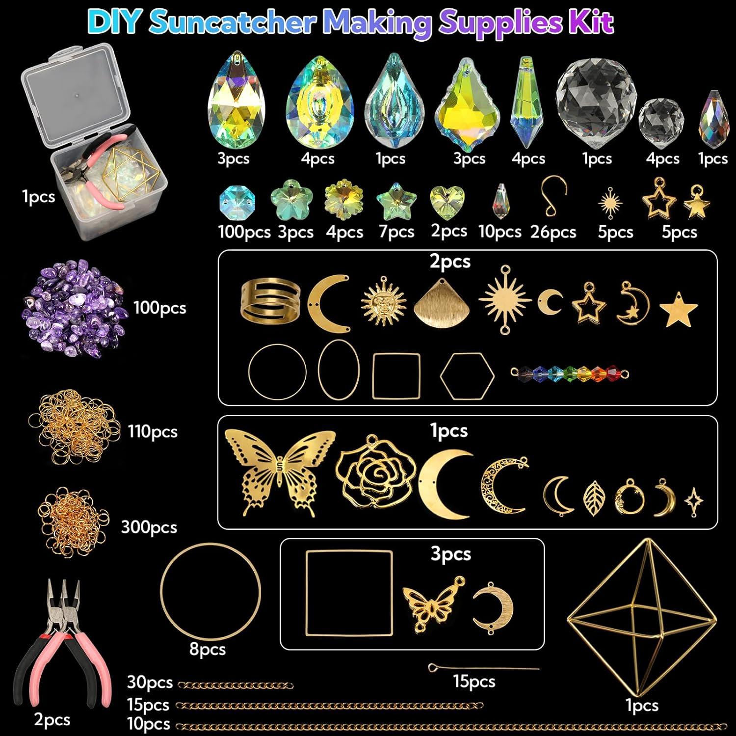 Kit de Suncatcher DIY 800 Piezas - Cristales para Ventanas