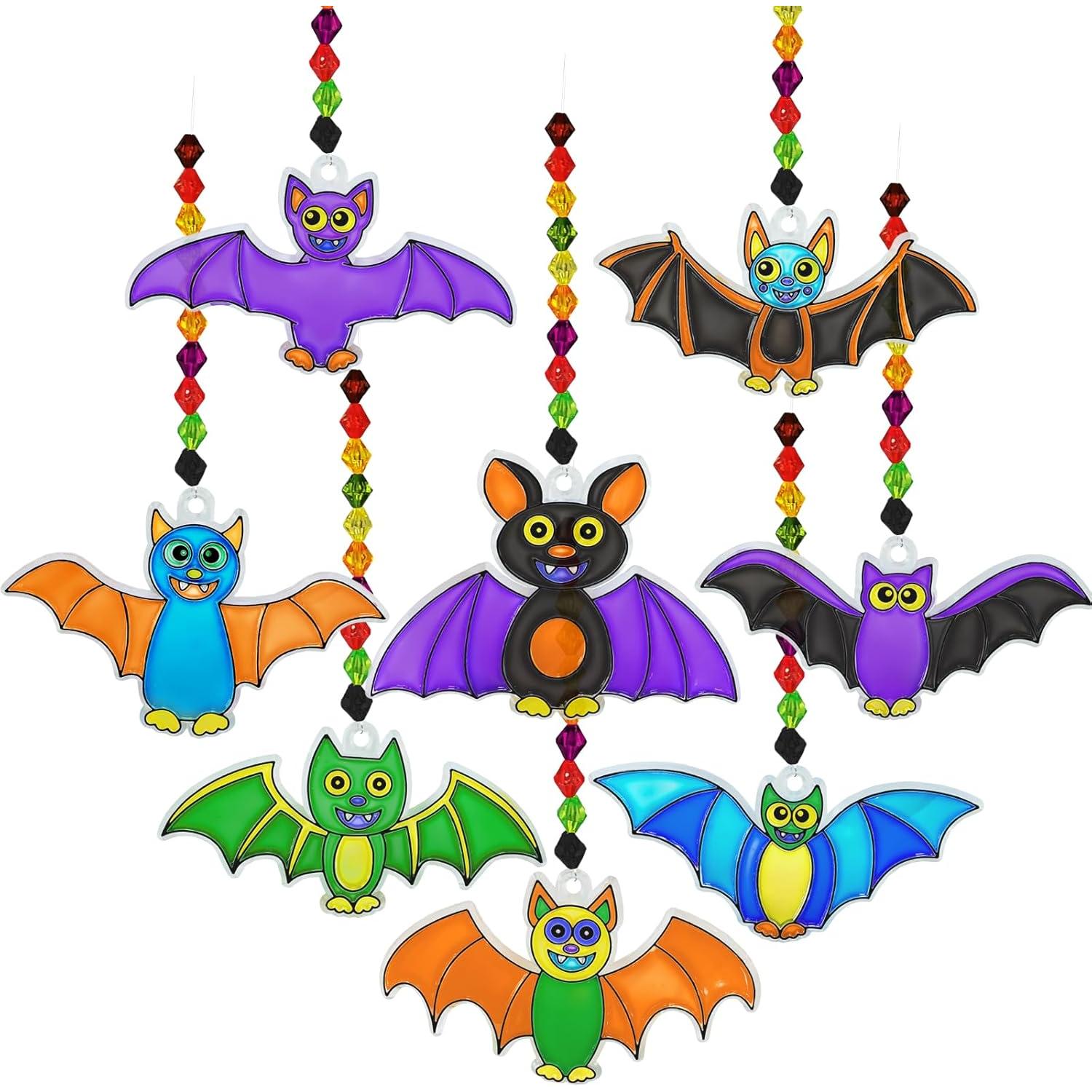 Kit de Manualidades Winlyn 24 Atrapadores de Sol Murciélago Halloween